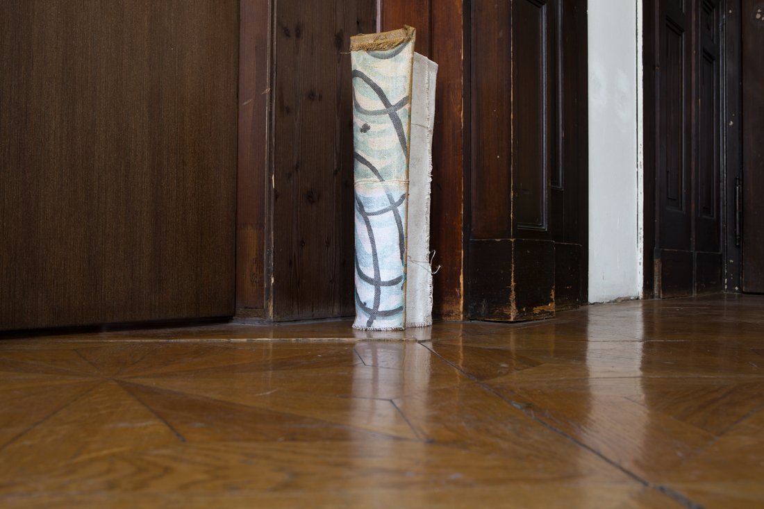 Speaker 1 & 2, acrylic paint on jute, 2018