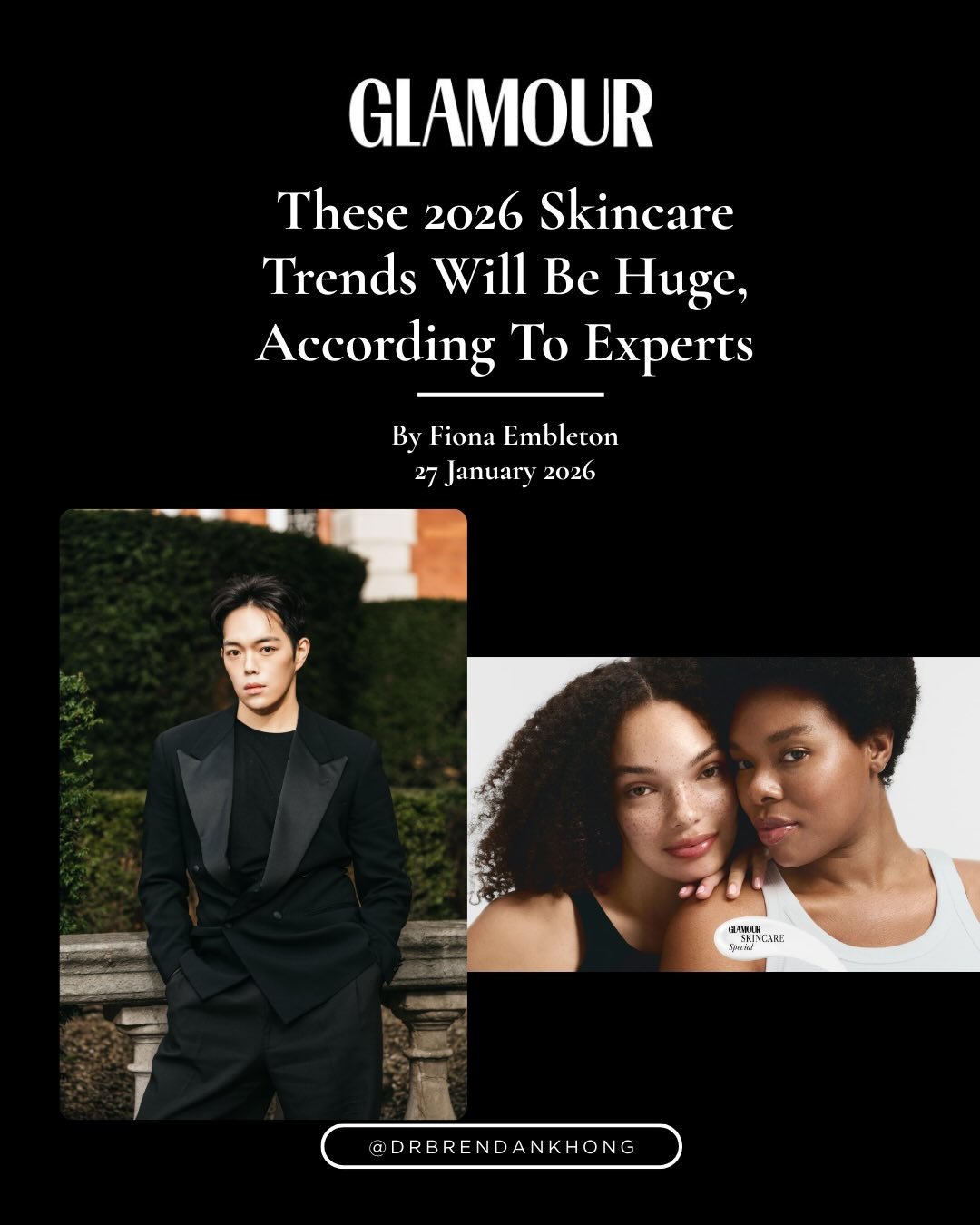 So grateful to be featured and to be part of a conversation around skin health and longevity ✨
Thank you to @fiembleton for the thoughtful piece, and thank you to @glamouruk for the feature, truly honoured❤️

 #glassskin #explore #fyp #foryoupage #sk