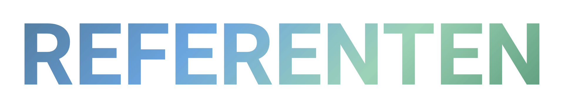 Das Wort REHABEN in einem dreidimensionalen, farbverlaufenden Schriftzug in Blau und Grün.