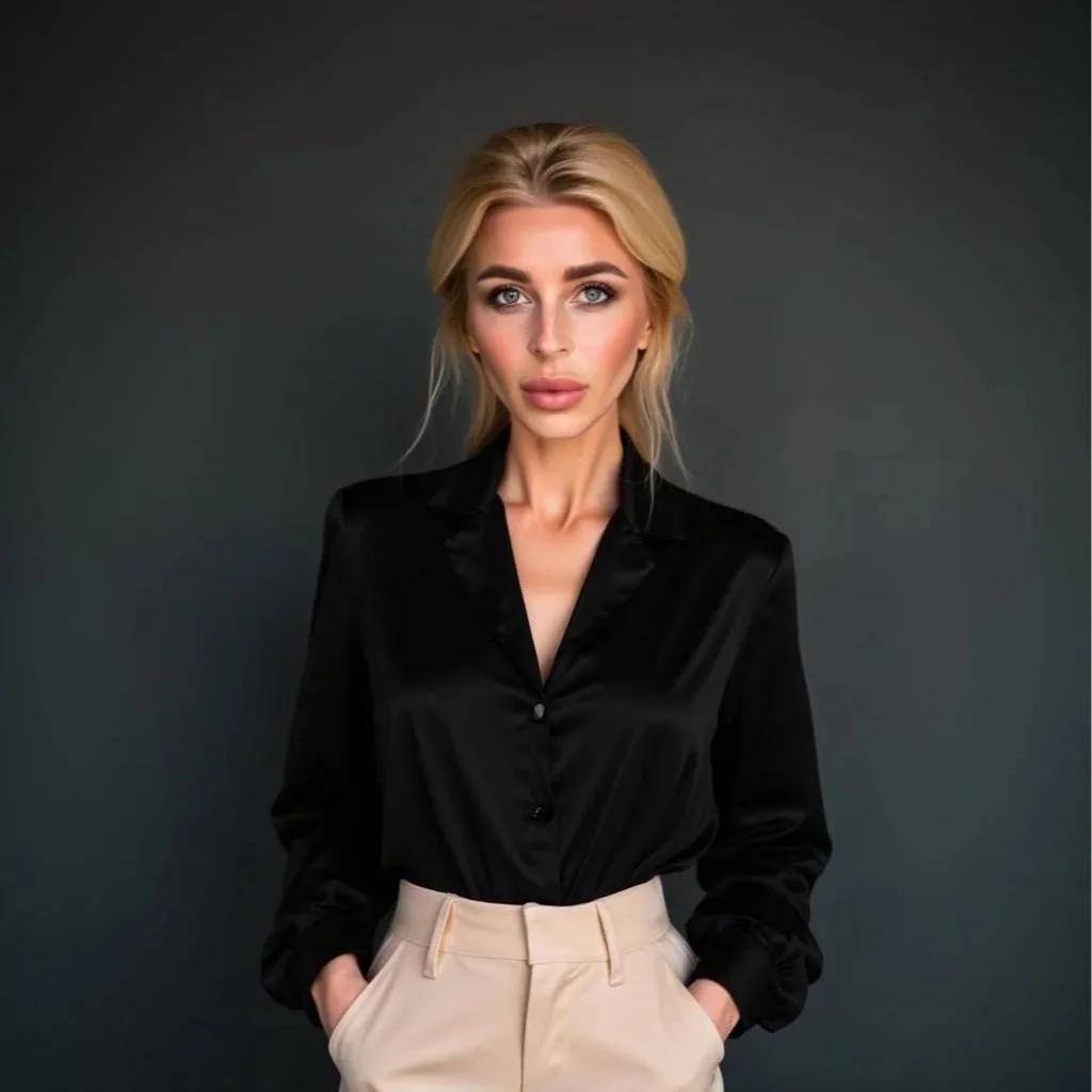 A young woman with long blonde hair.