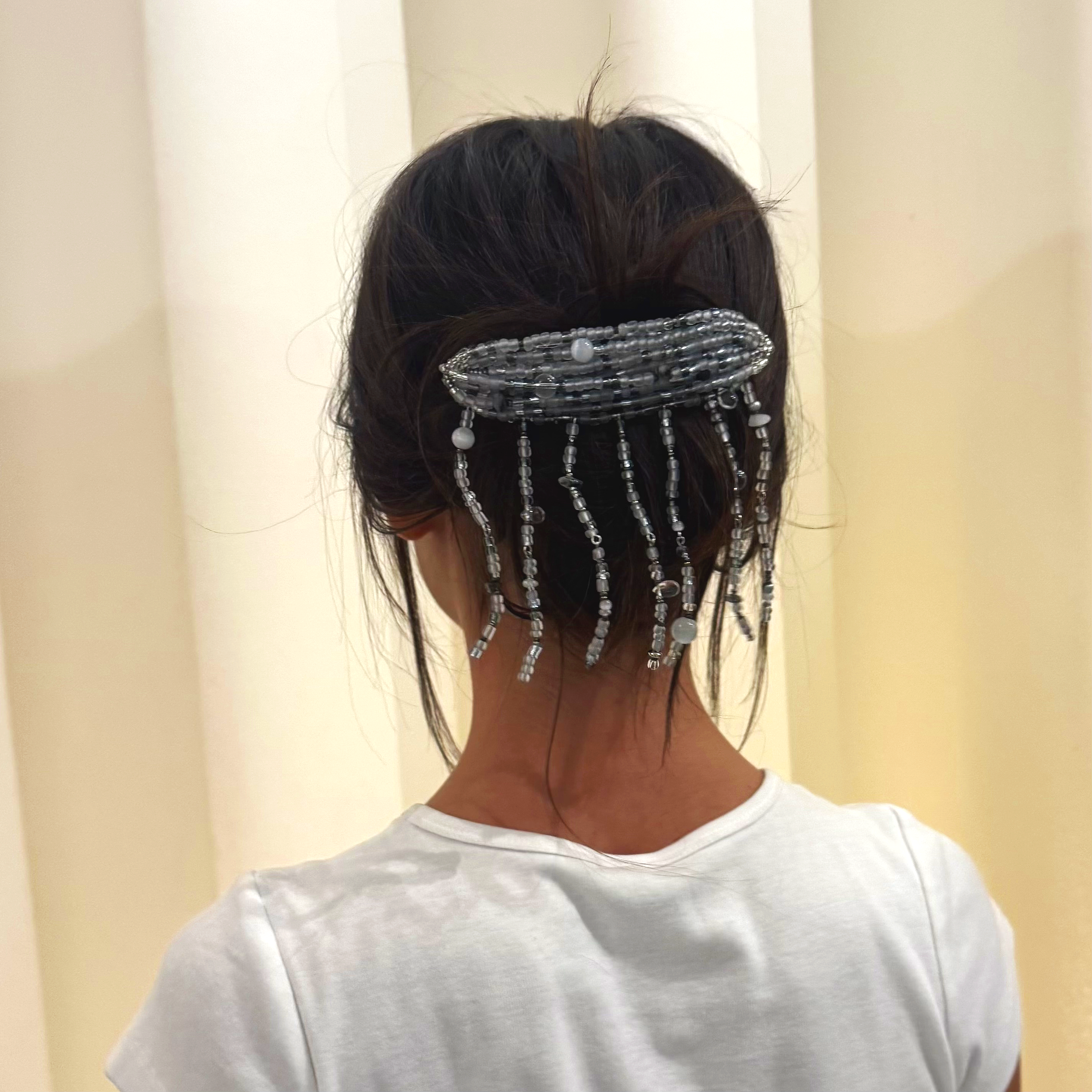 GRIS JELLYFISH BARRETTE