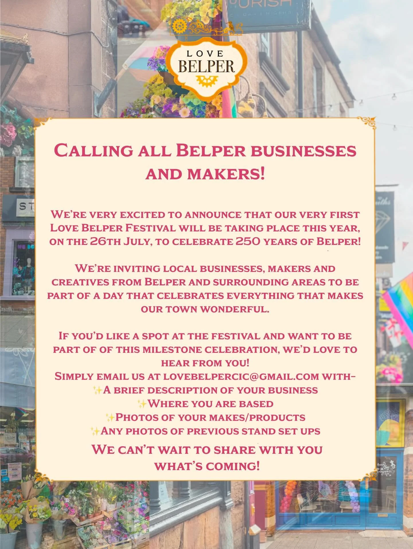 We&rsquo;re so excited about the year ahead!! A perfect time to celebrate and support all things Belper ✨