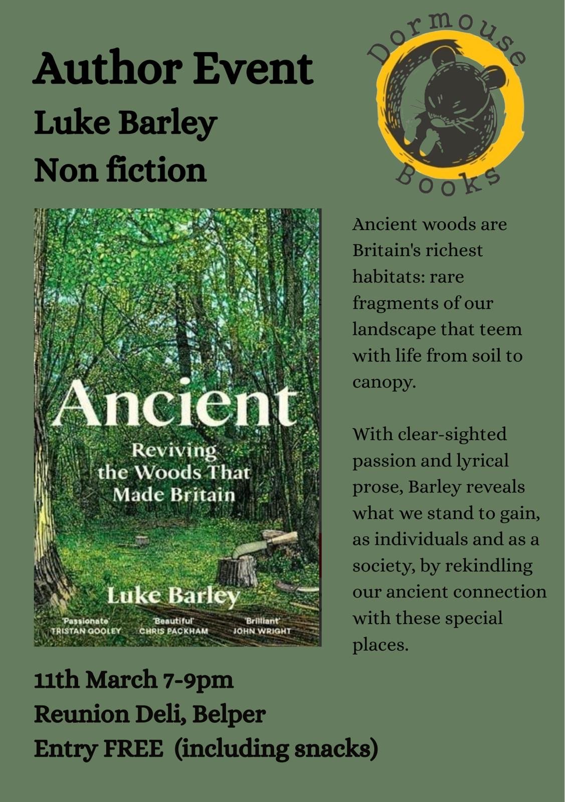 "Ancient" by Luke Barley Author Event