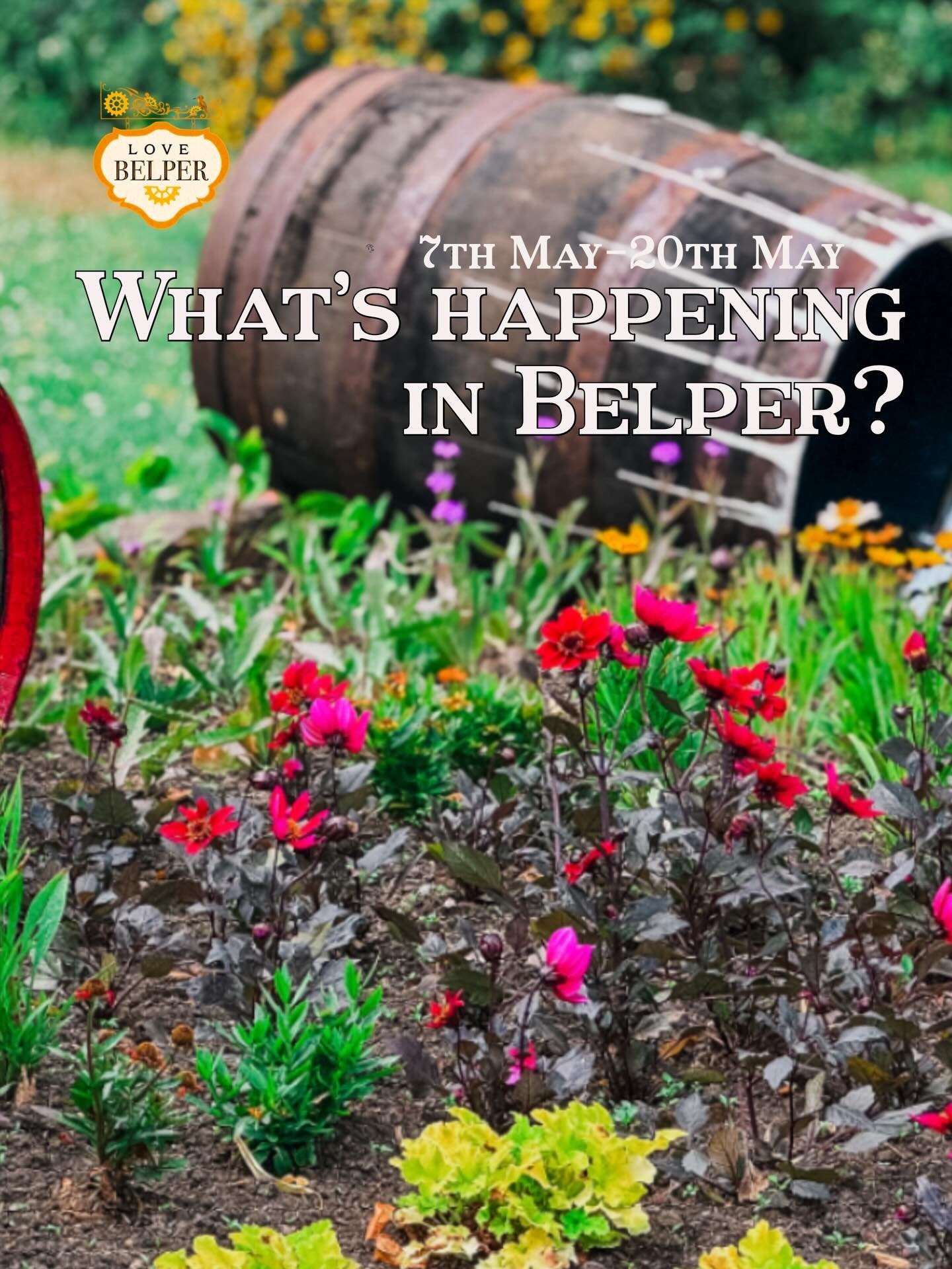 ✨WHATS HAPPENING IN BELPER?✨
🐄The farmers market is back this weekend at the Market Place, along with the second Sunny Sunday Markets this Sunday! 🌸💐
📚 it&rsquo;s @dormousebelper author event on the 14th May at @weare_reunion, featuring Edd Musti