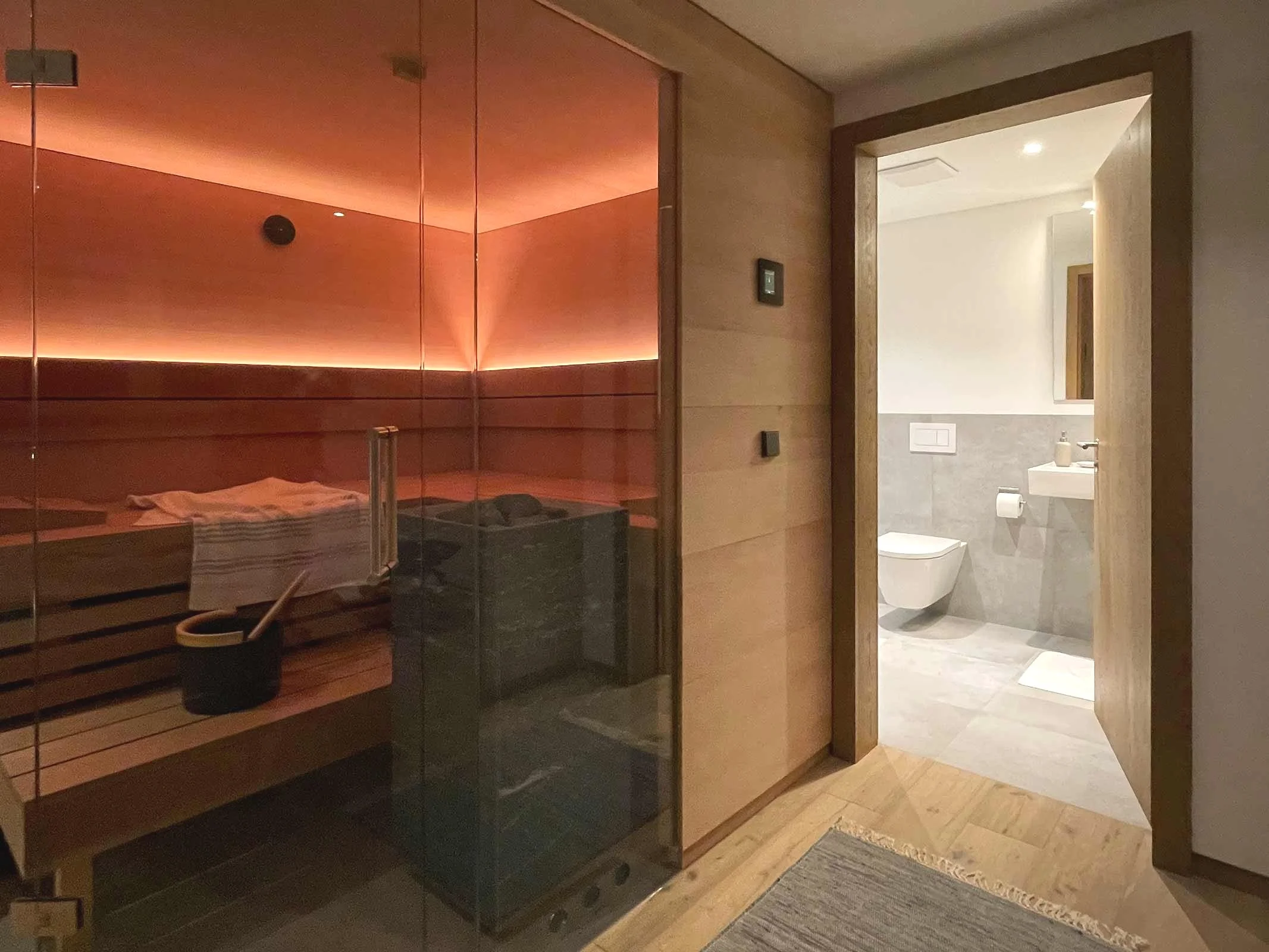Private Sauna in den h9 Ferienapartments