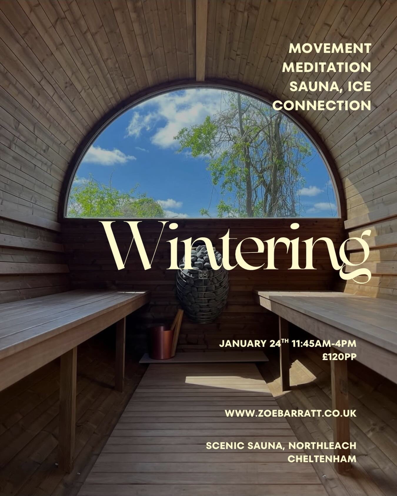 Begin 2026 with calm, peace, intention and self-care. 

2026 is not about setting resolutions, feeling guilty and punishing yourself but about leaning into a new year with presence and community. 

Wintering is a day retreat for you to move and breat
