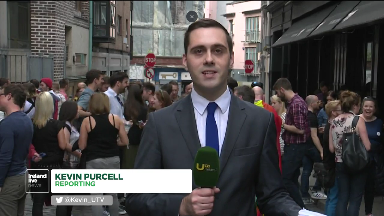 Kevin Purcell reporting for UTV Ireland  — Limerick PR / communications and media background