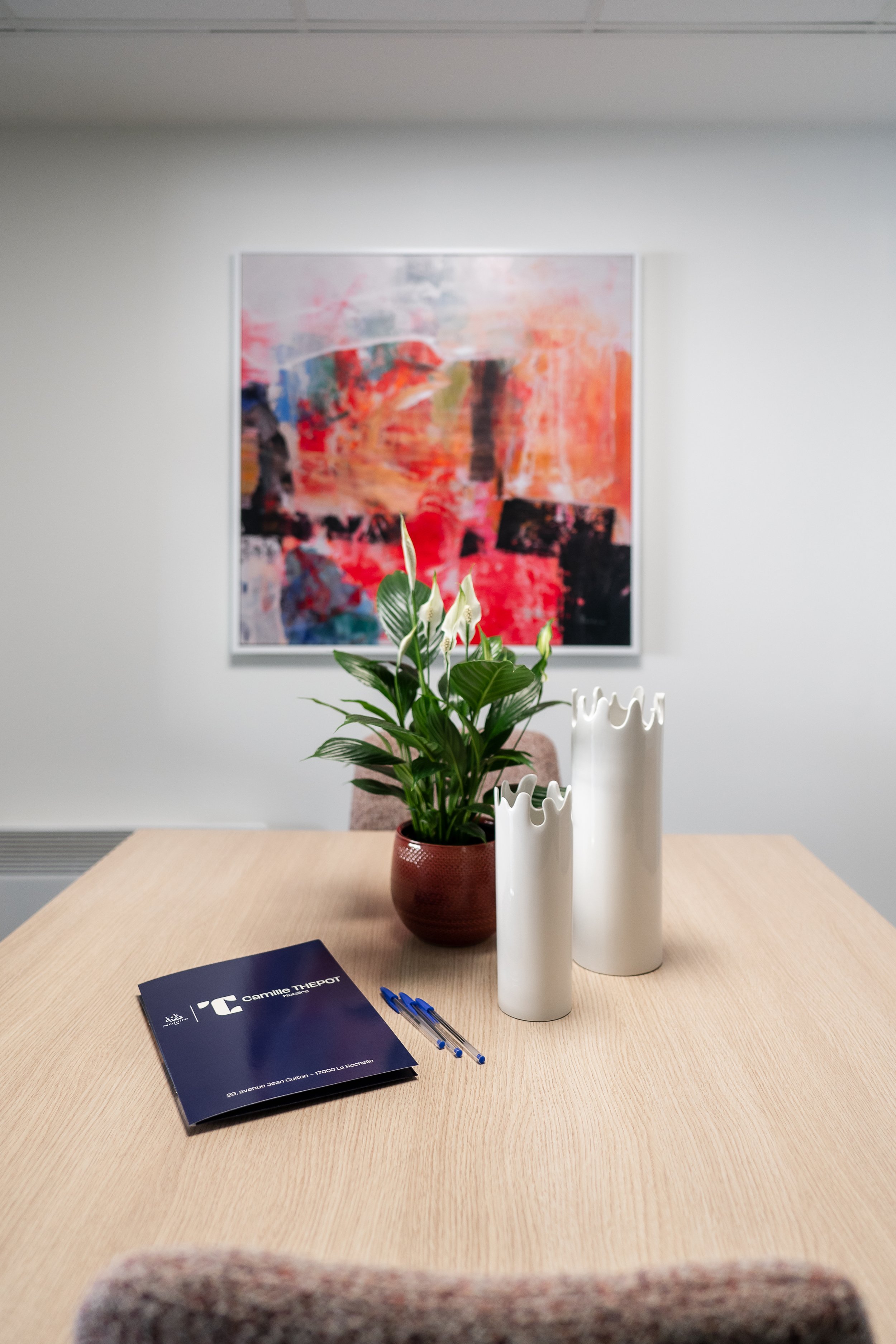 Bureau d’étude notariale à La Rochelle – espace d’accueil pour rendez-vous client