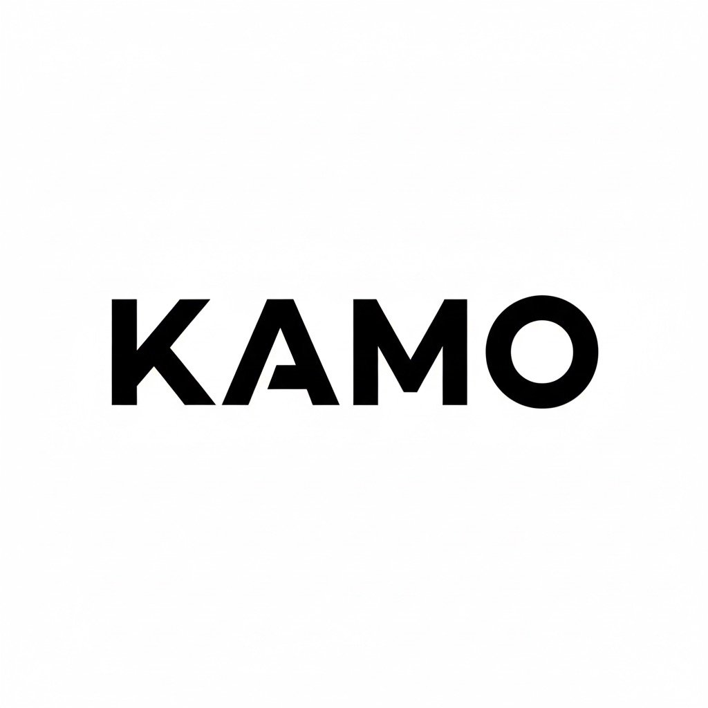 Black text spelling 'KAMO' on a plain white background.
