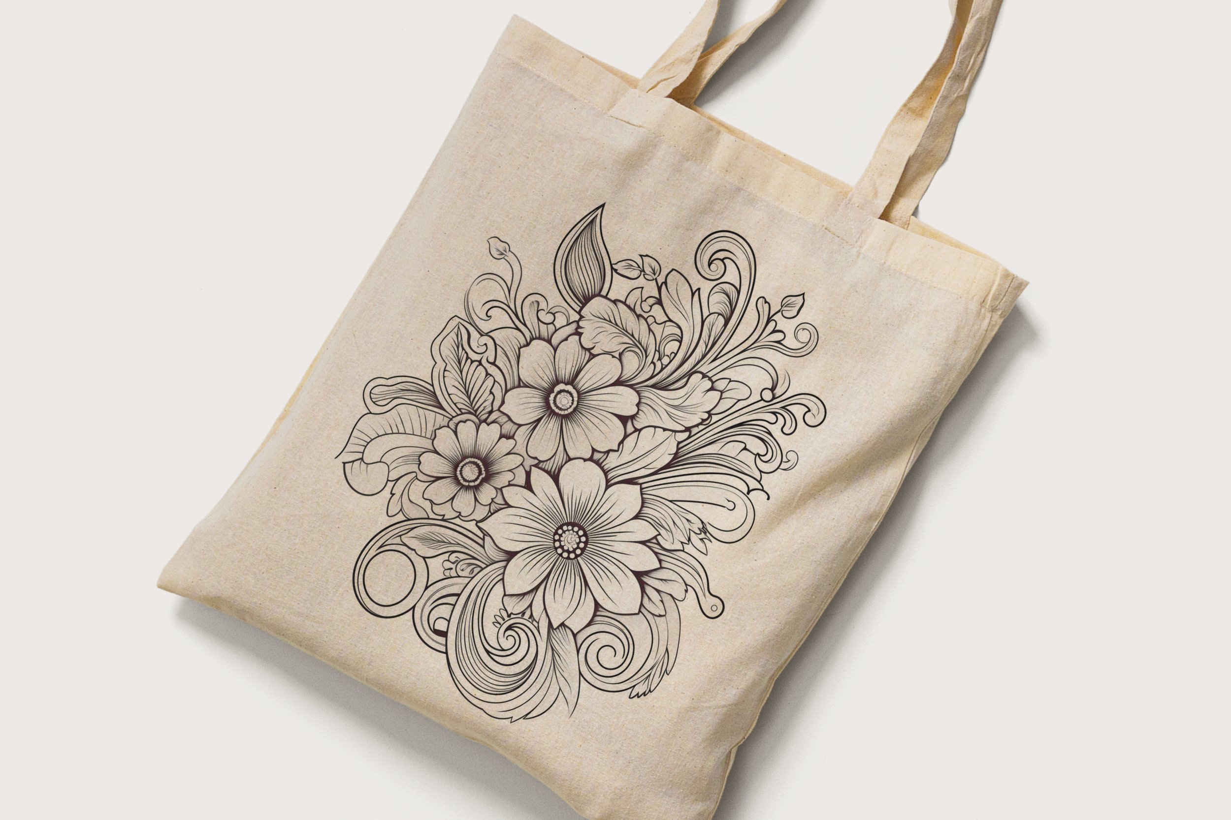 F1 - Totebag Swirls Florales