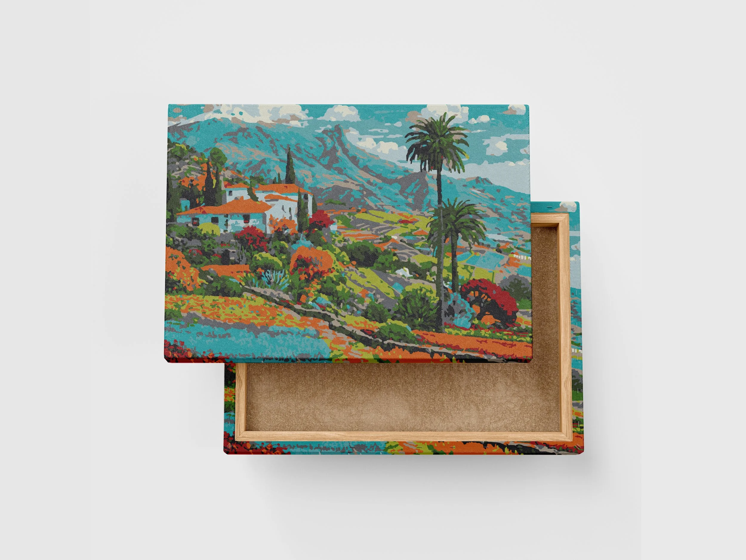 PNP 103: Paisaje con casa en montañas