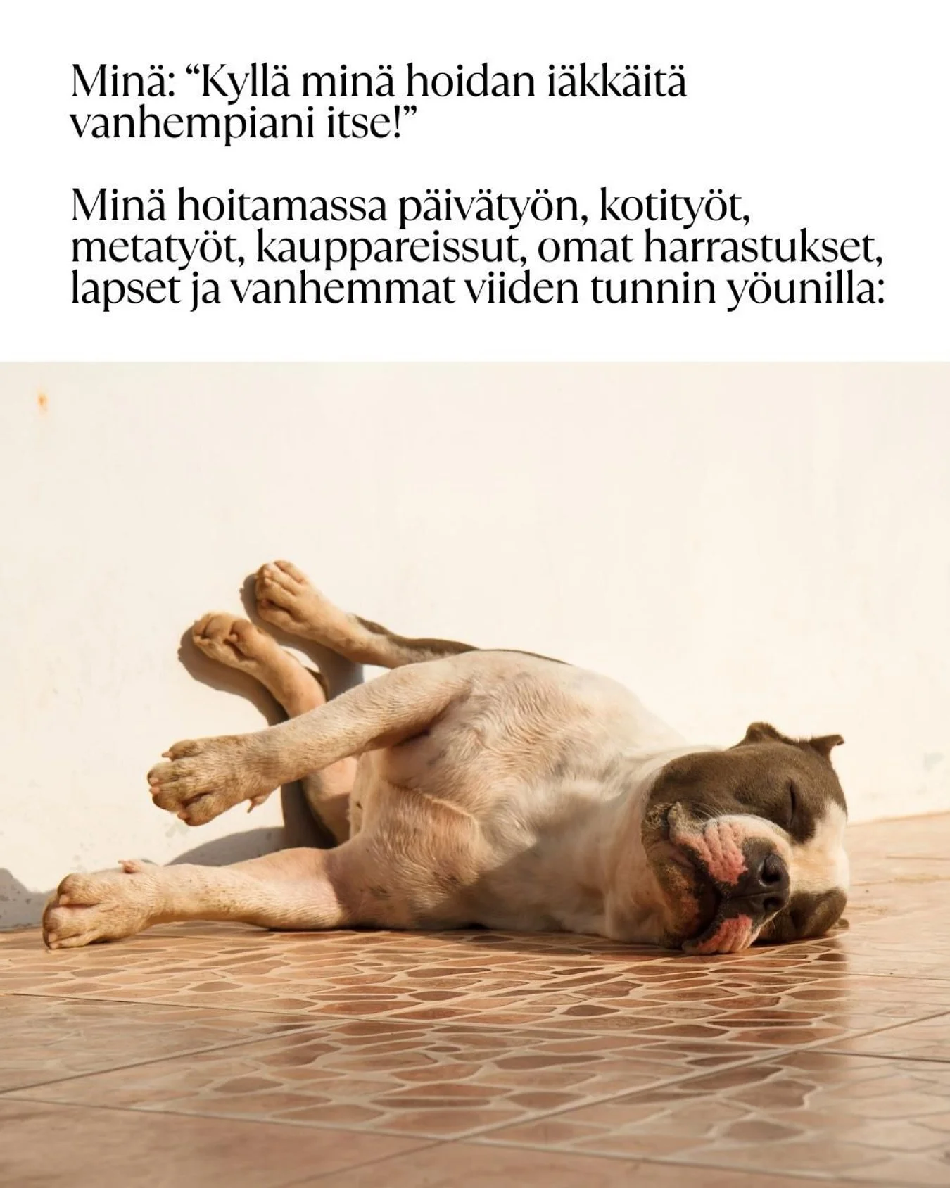 Vitsi vitsin&auml;🤣 &hellip;mutta vitseiss&auml; saattaa usein olla jotain per&auml;&auml;kin&hellip;😅 

Apua on saatavilla, jos tunnistat itse&auml;si kuvasta!😮&zwj;💨👀🙈