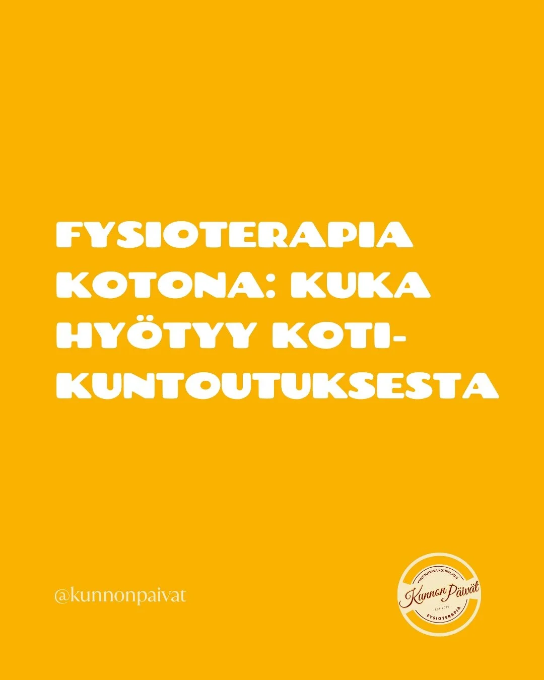 Tiesitk&ouml;, ett&auml; fysioterapia voi olla jopa tehokkainta juuri siell&auml;, miss&auml; viet&auml;mme suurimman osan ajastamme, eli kotona? 🪑🪴

Kotikuntoutus ei ole vain &rdquo;helpompi vaihtoehto&rdquo;, vaan monelle jopa se kaikkein tulokse