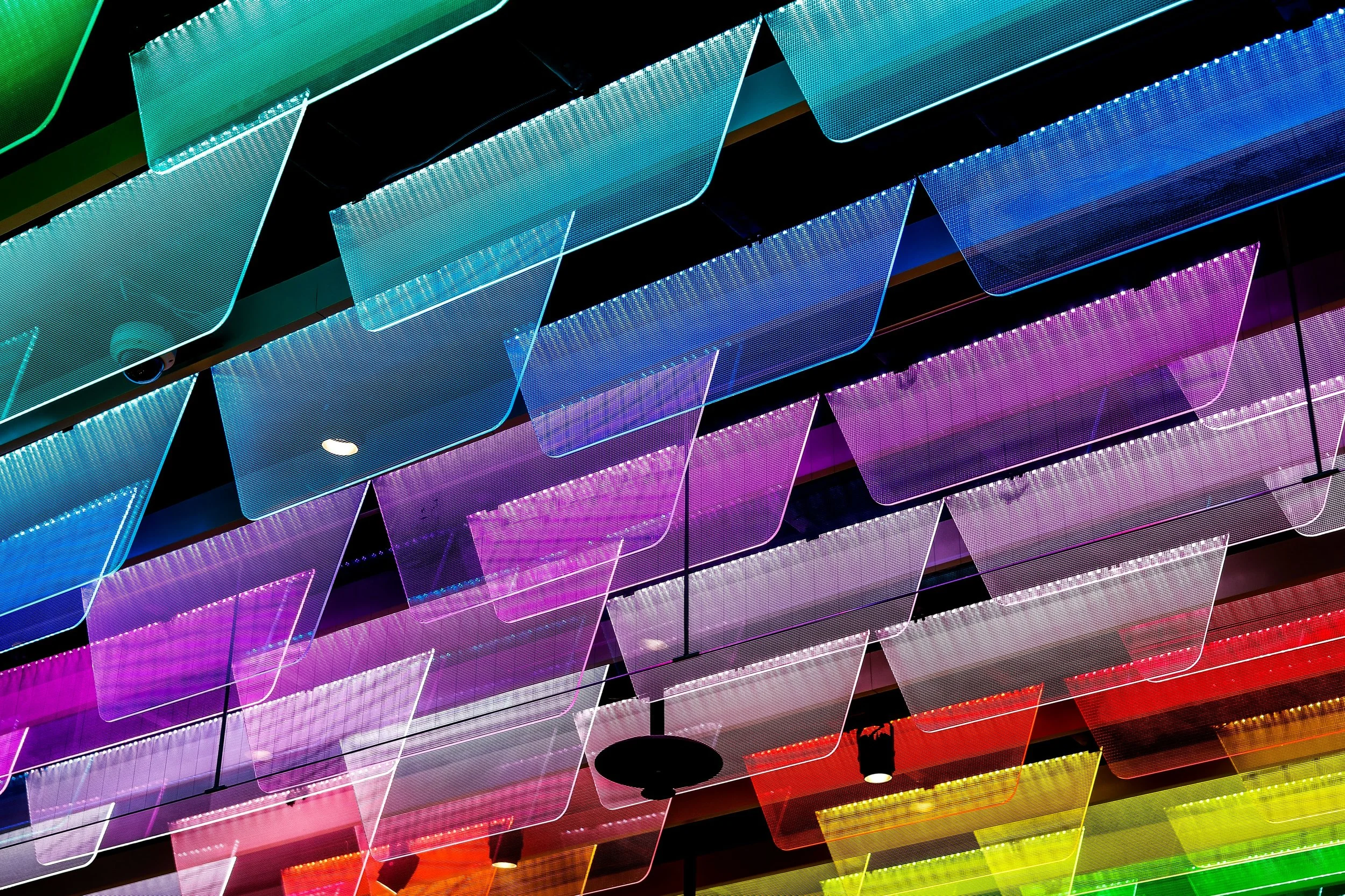 Colourful abstract decor illustrating different interpretations of the meaning of rizz