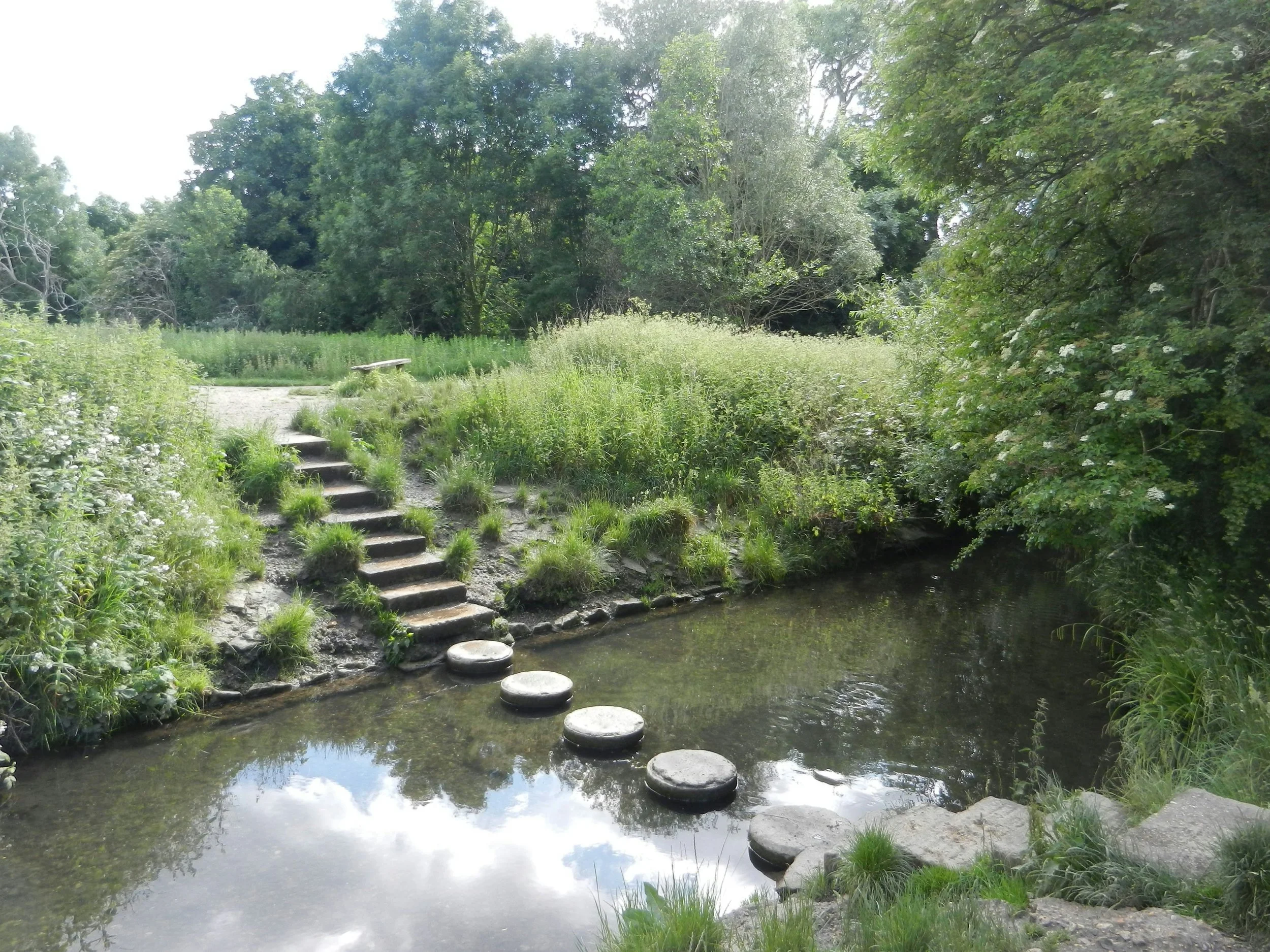 Flowing river and stones representing gradual progress in Japanese life philosophy and kaizen