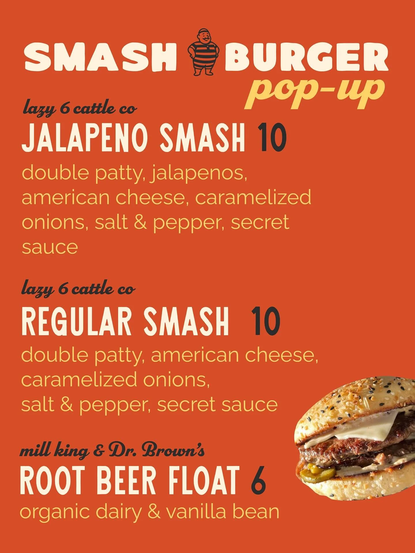 wagyu x angus double pattys with old school root beer floats 🧊

available 6p until SOLD OUT ❗️

see y&rsquo;all tomorrow @vanillabean_market 🍔