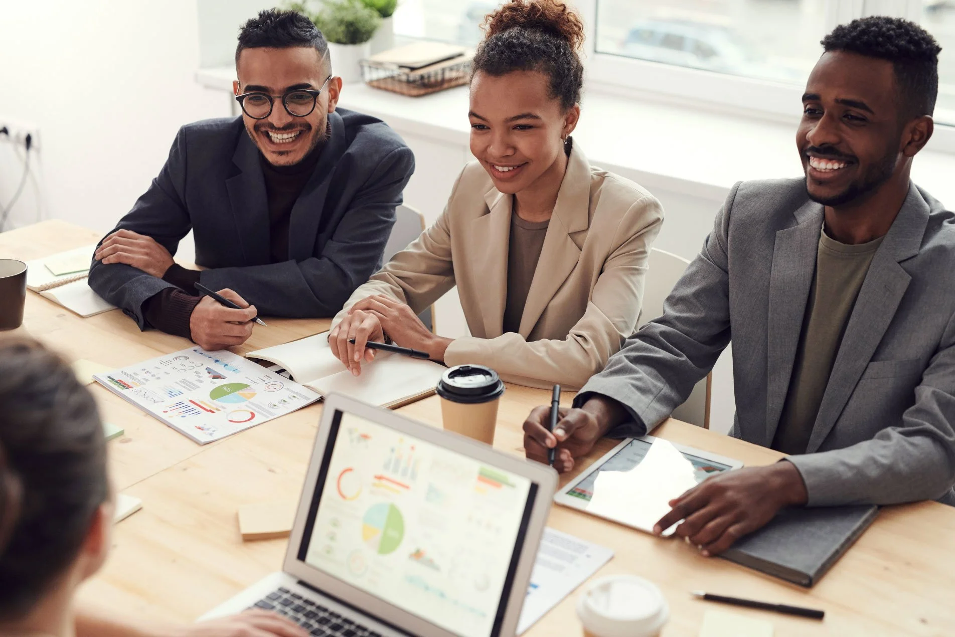 Young project managers in a meeting