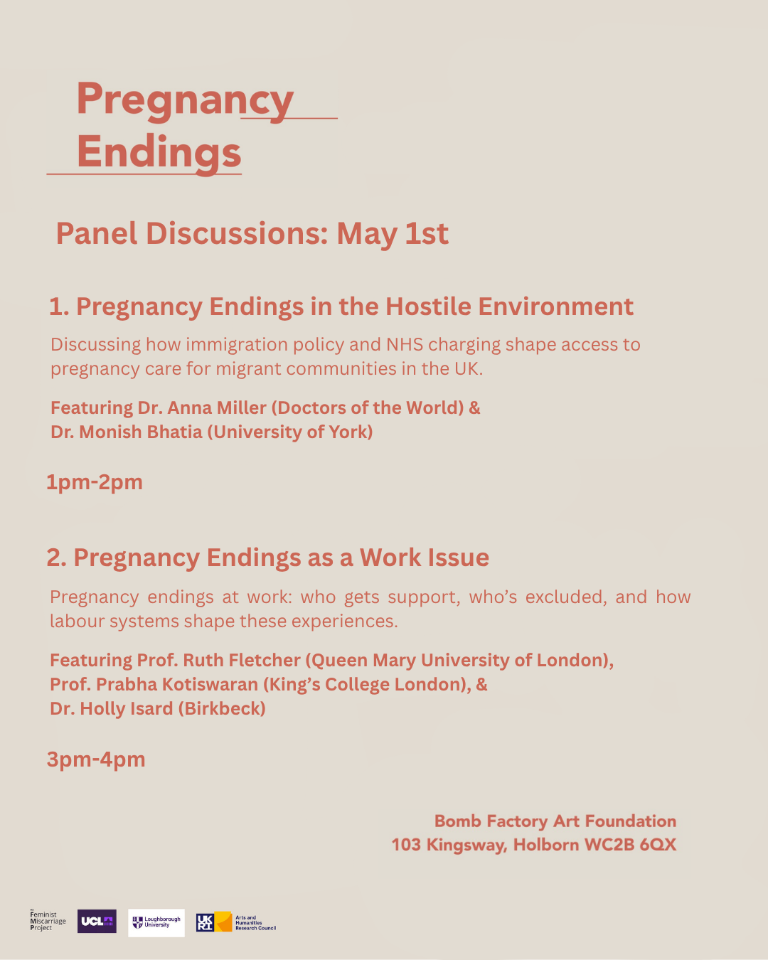 Pregnancy Endings panel discussions