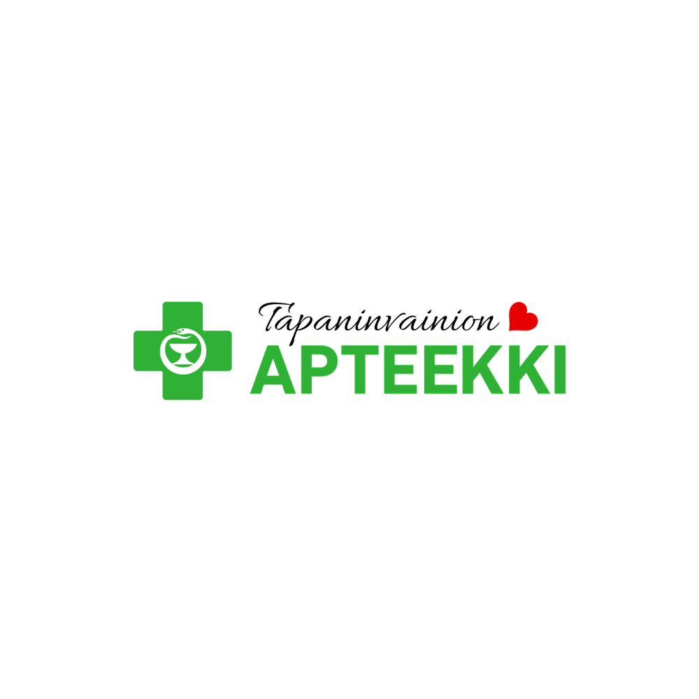 apteekin vihreä risti, apteekin logo ja punainen sydän