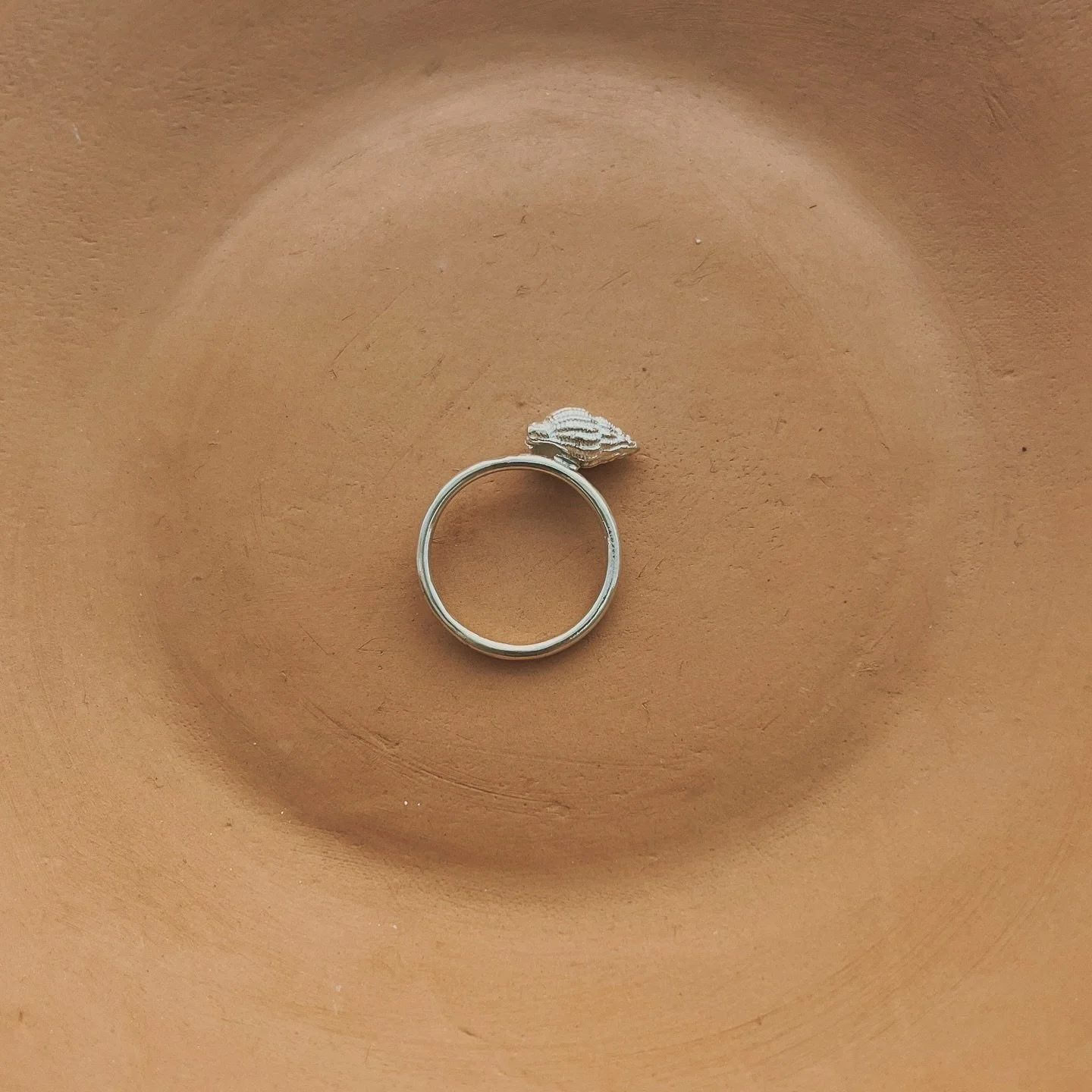 Halia ring 🐚 one of the smallest of the collection. ✨
Made with care in our Copenhagen studio. 
#kaltjewellery #shellring #minimalring #oceaninspired #handmadering
