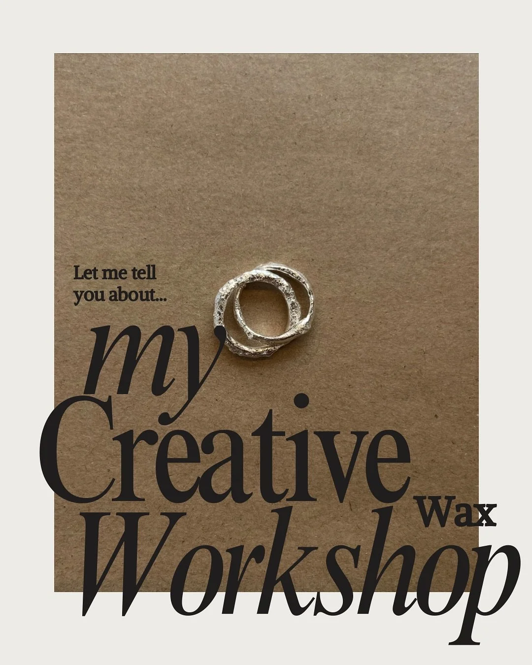 A jewellery workshop you can gift &mdash; or keep for yourself.
Choose your date, bring a friend (or more), and make your own piece.

🎁 Gift cards available
📍Held in my studio in &Oslash;sterbro, Copenhagen
📅 Dates are flexible &mdash; DM me to fi