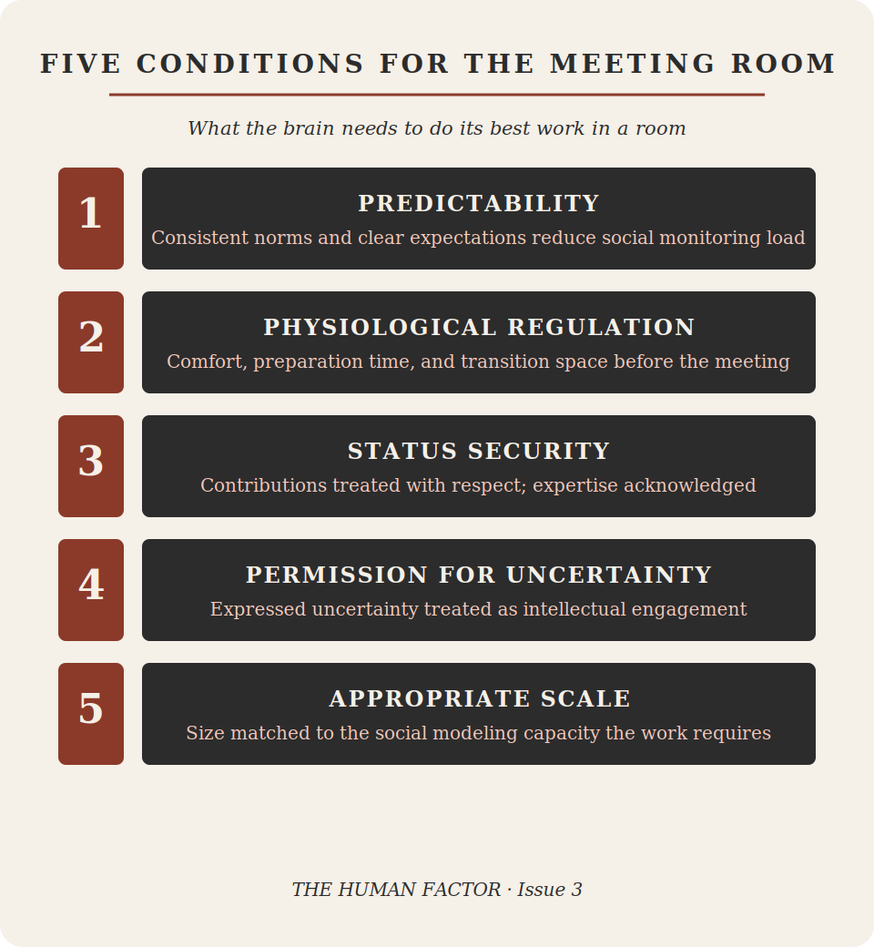 The Meeting Room as Neurological Environment