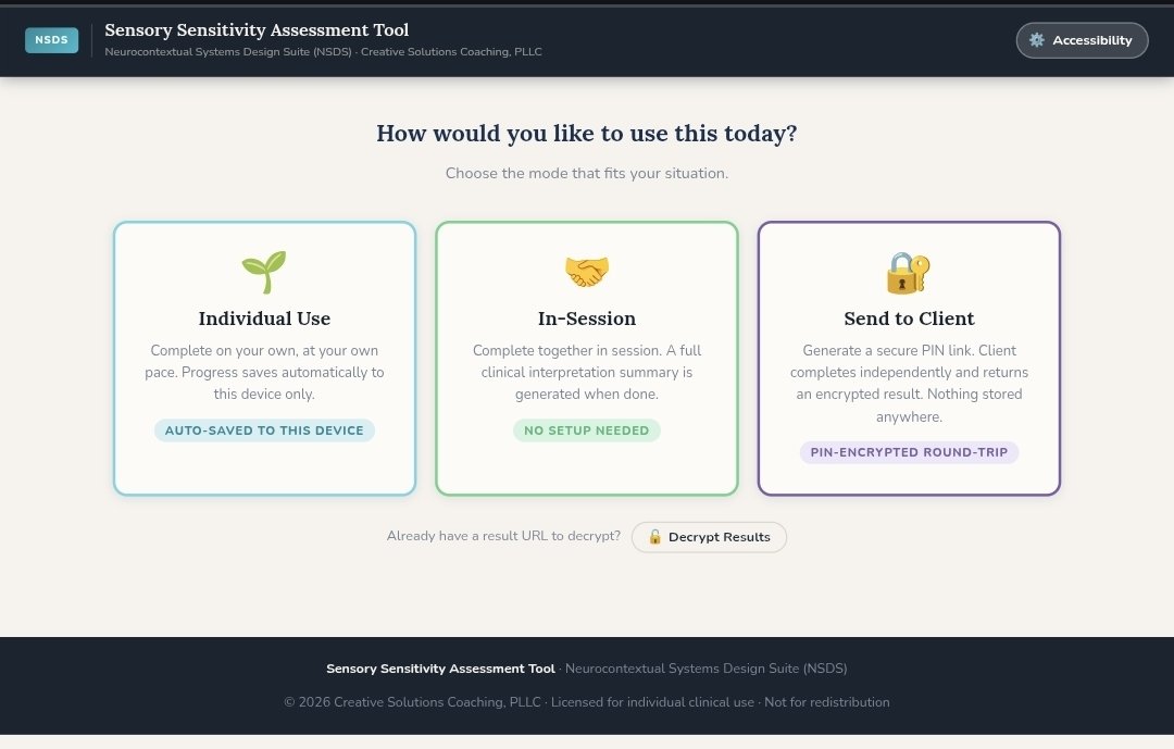 Sensory Sensitivity Assessment Tool — Interactive Digital Download
