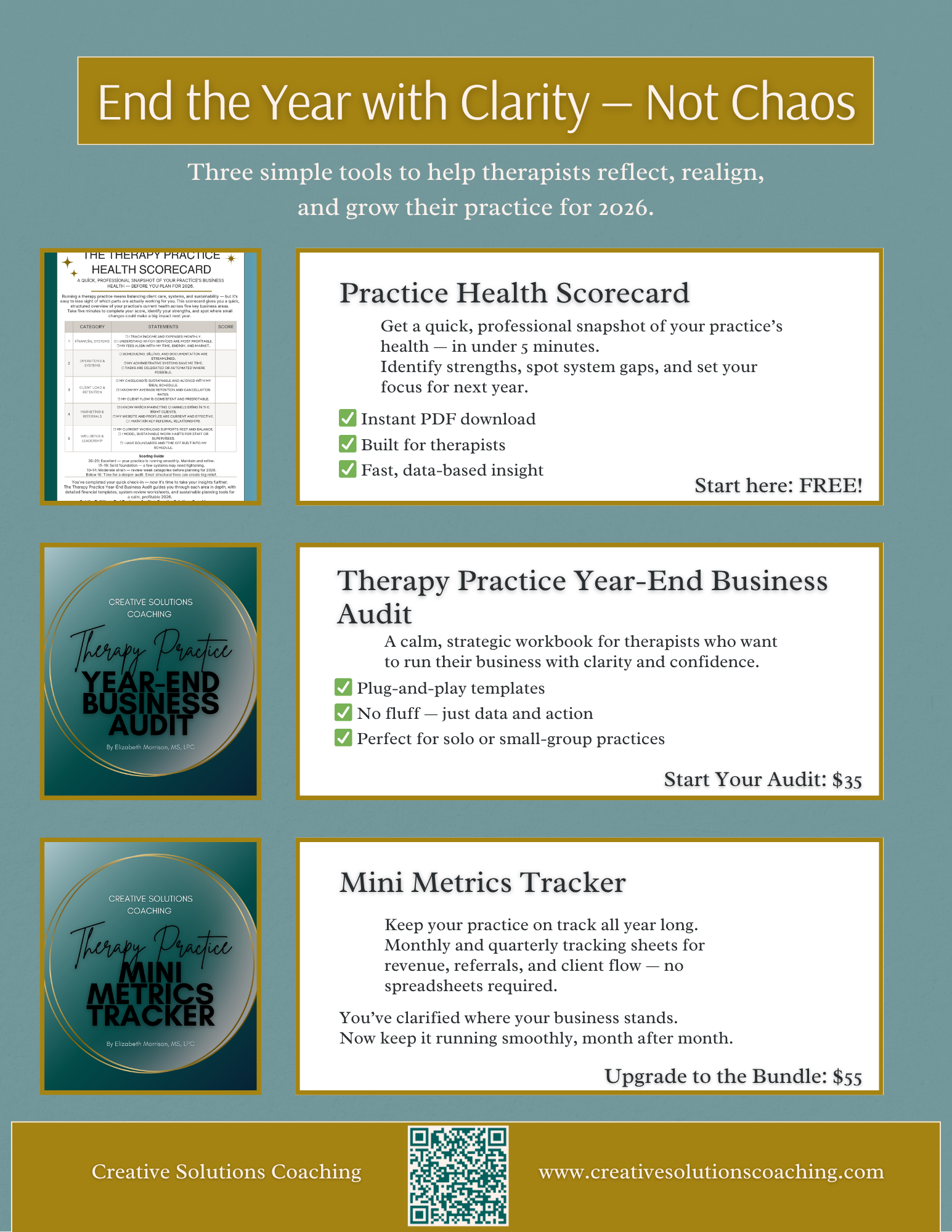 Practice Health Audit Bundle for Therapists