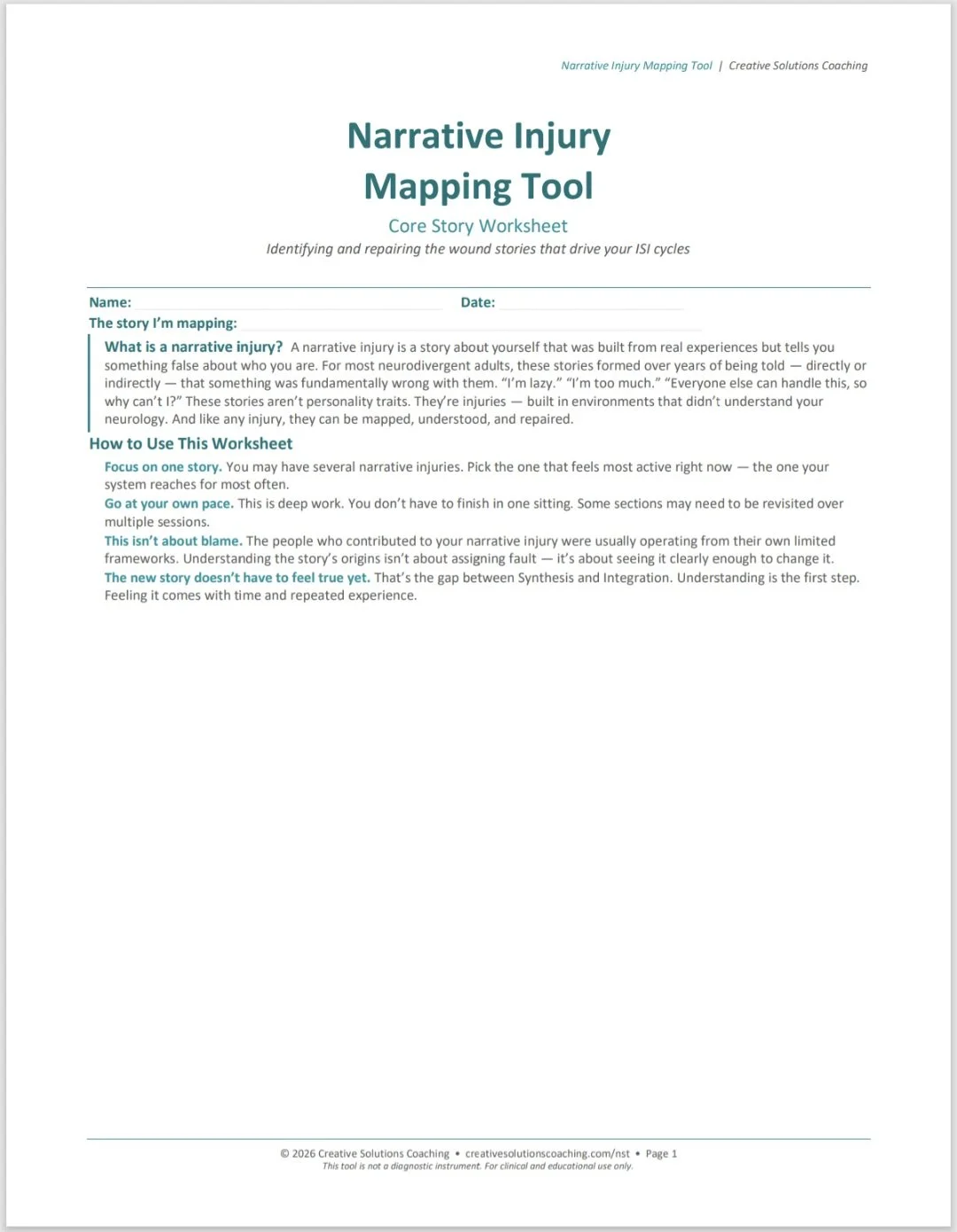 Narrative Injury Mapping Tool