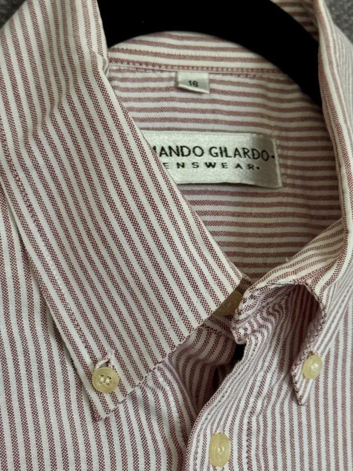 Check out Vintage 80's Armando Gilardo Deep Pink &amp; White Pinstripe Shirt &ndash; Size 16" Collar, the latest item I added on eBay! #eBay #eBaySeller

https://ebay.us/m/kv6X6Y
