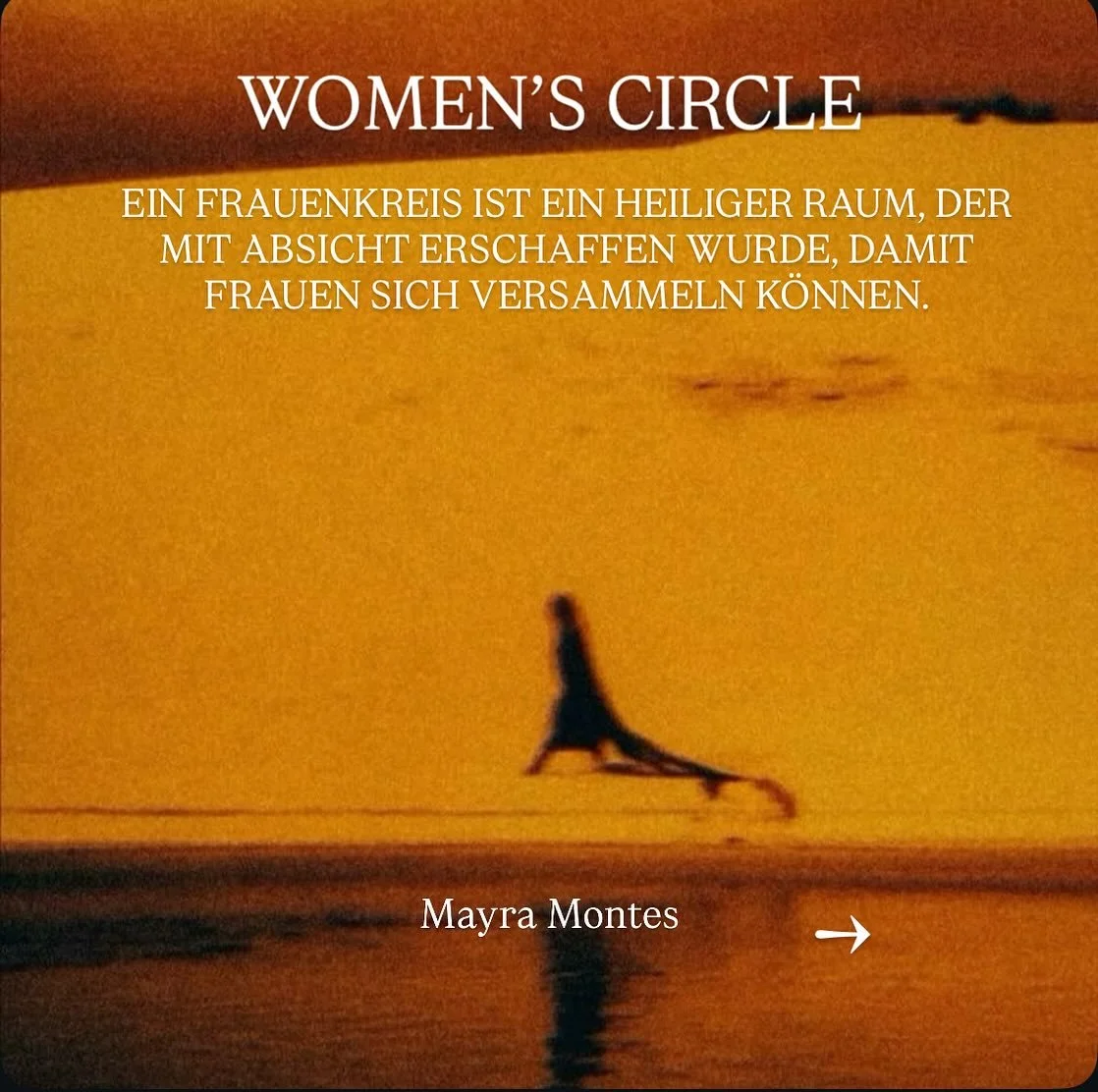 Mein Women&rsquo;s Circle am 5.12 ist ausgebucht ✨

Ich freue mich riesig, diesen Abend gemeinsam mit der wundervollen Anastasia zu halten 🌀

Bald folgen die neuen Termine f&uuml;r die n&auml;chsten Circles 
ich freue mich schon, noch mehr von euch 