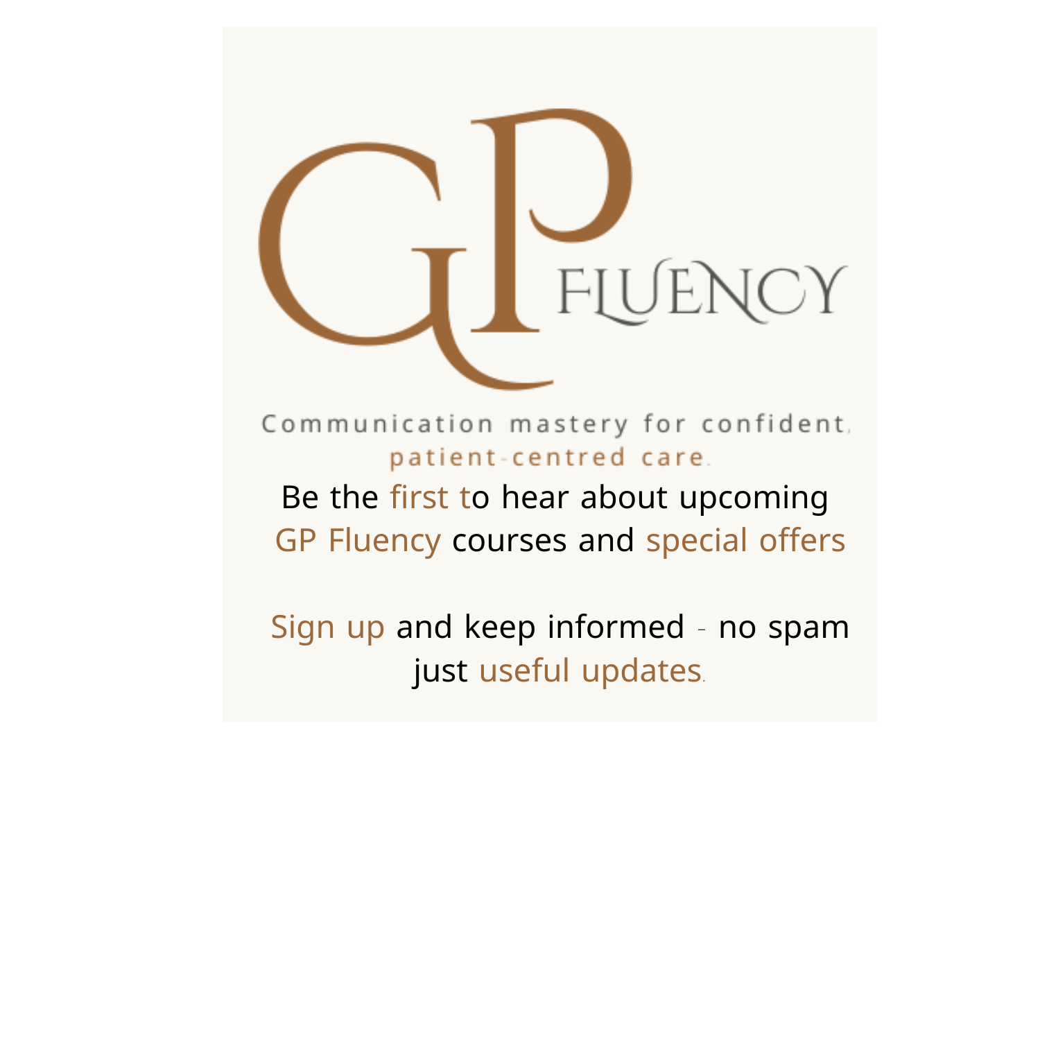 Gp Communication GP Fluency - Communication skills support for GP trainees (study days ...
