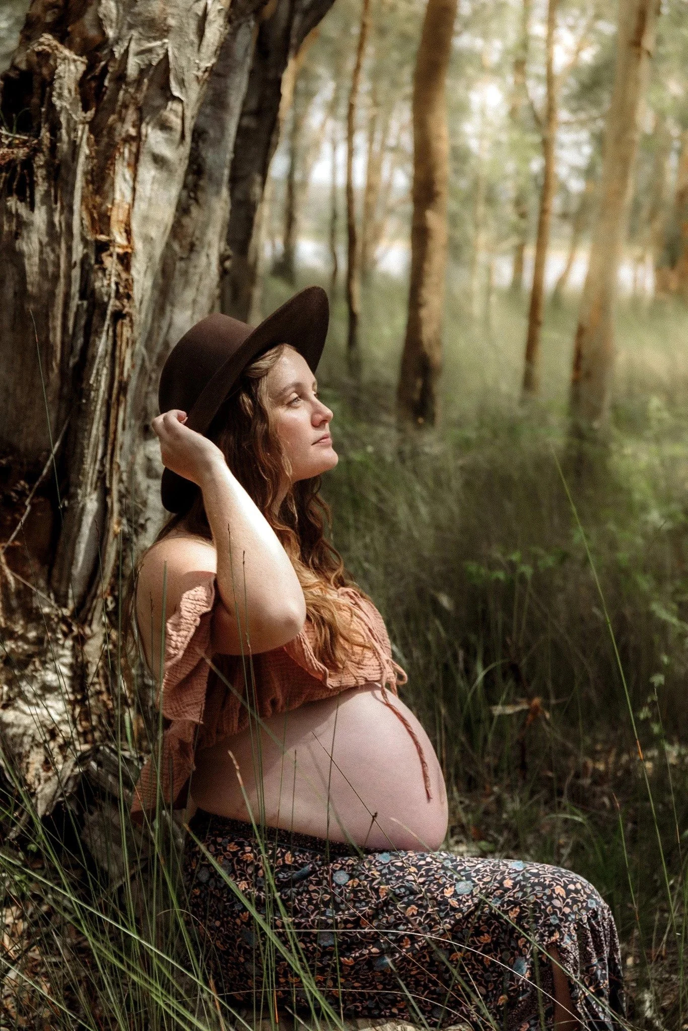 bendigo bush field maternity photography