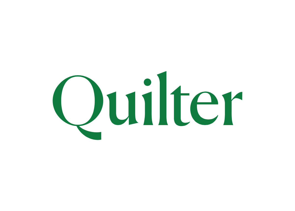 Quilter logo with stylized text.