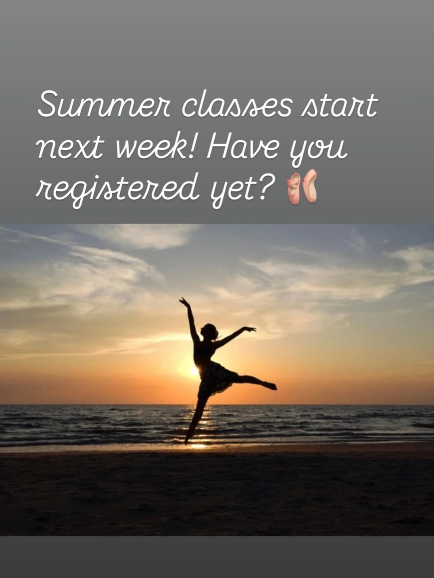 Keep your dancer moving and improving this summer! Classes start Wednesday!