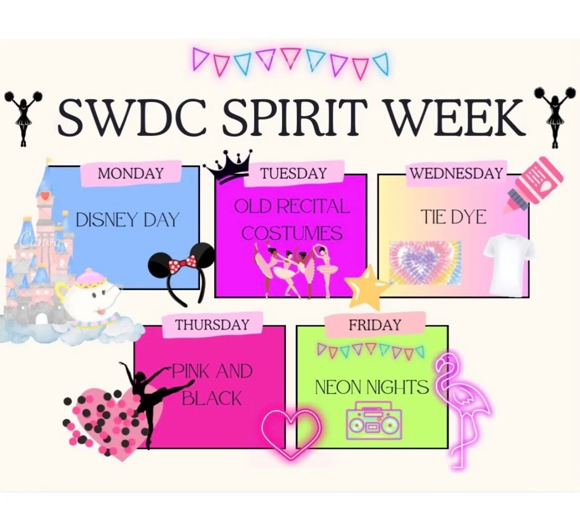 Show your studio spirit this last week of classes! 🩷🖤