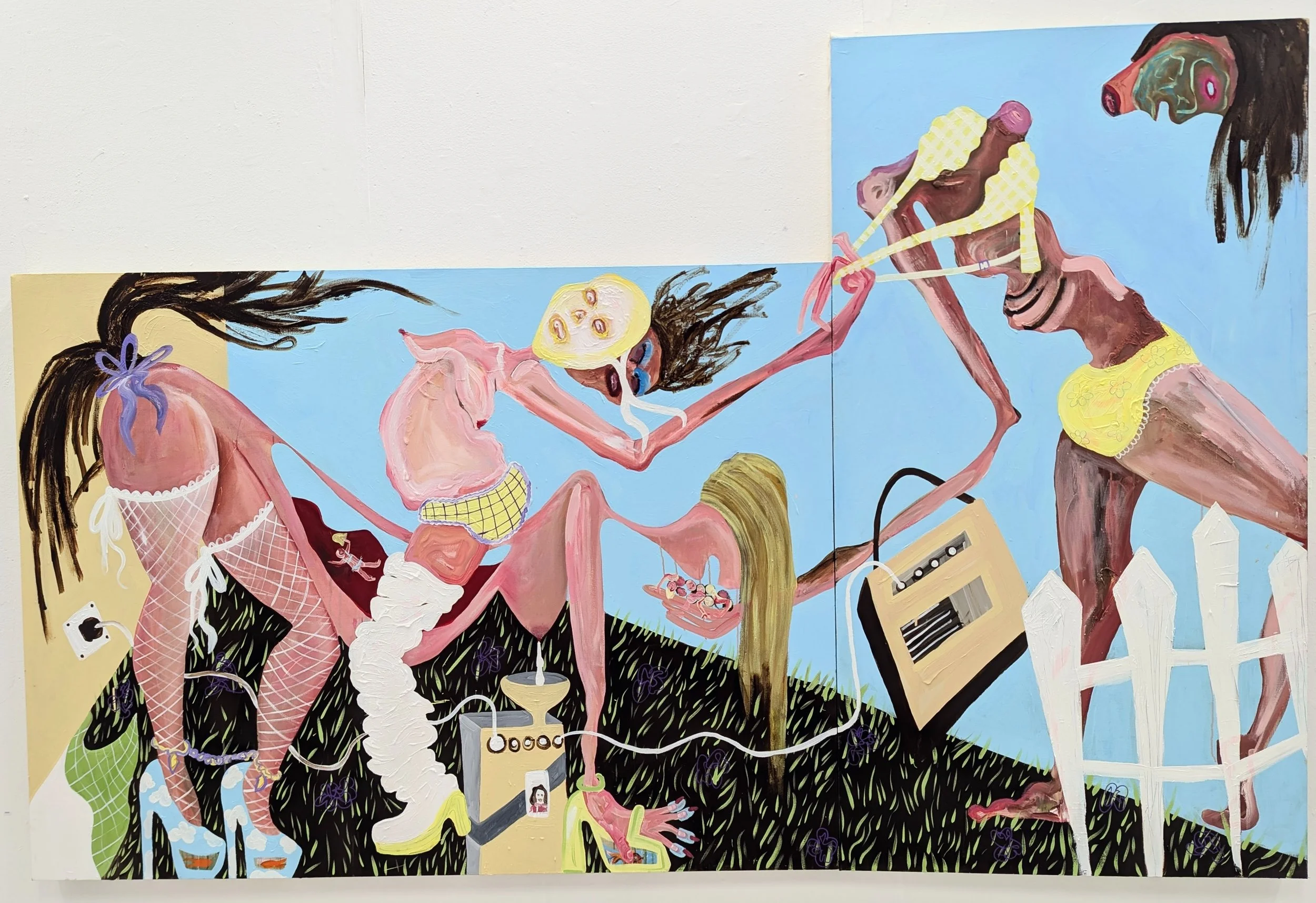 UnBride-ld, Acrylic on Canvas, Diptych, 2025