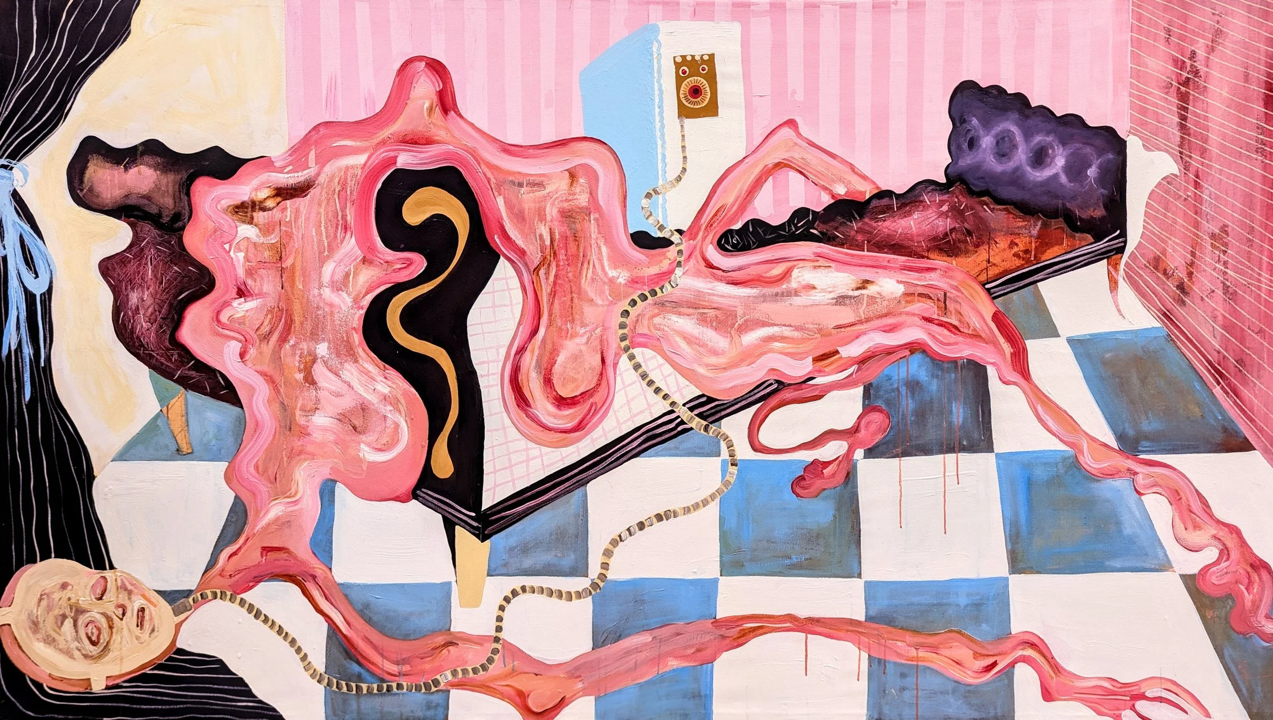 Rot on the Vine, Acrylic on Canvas, 2025