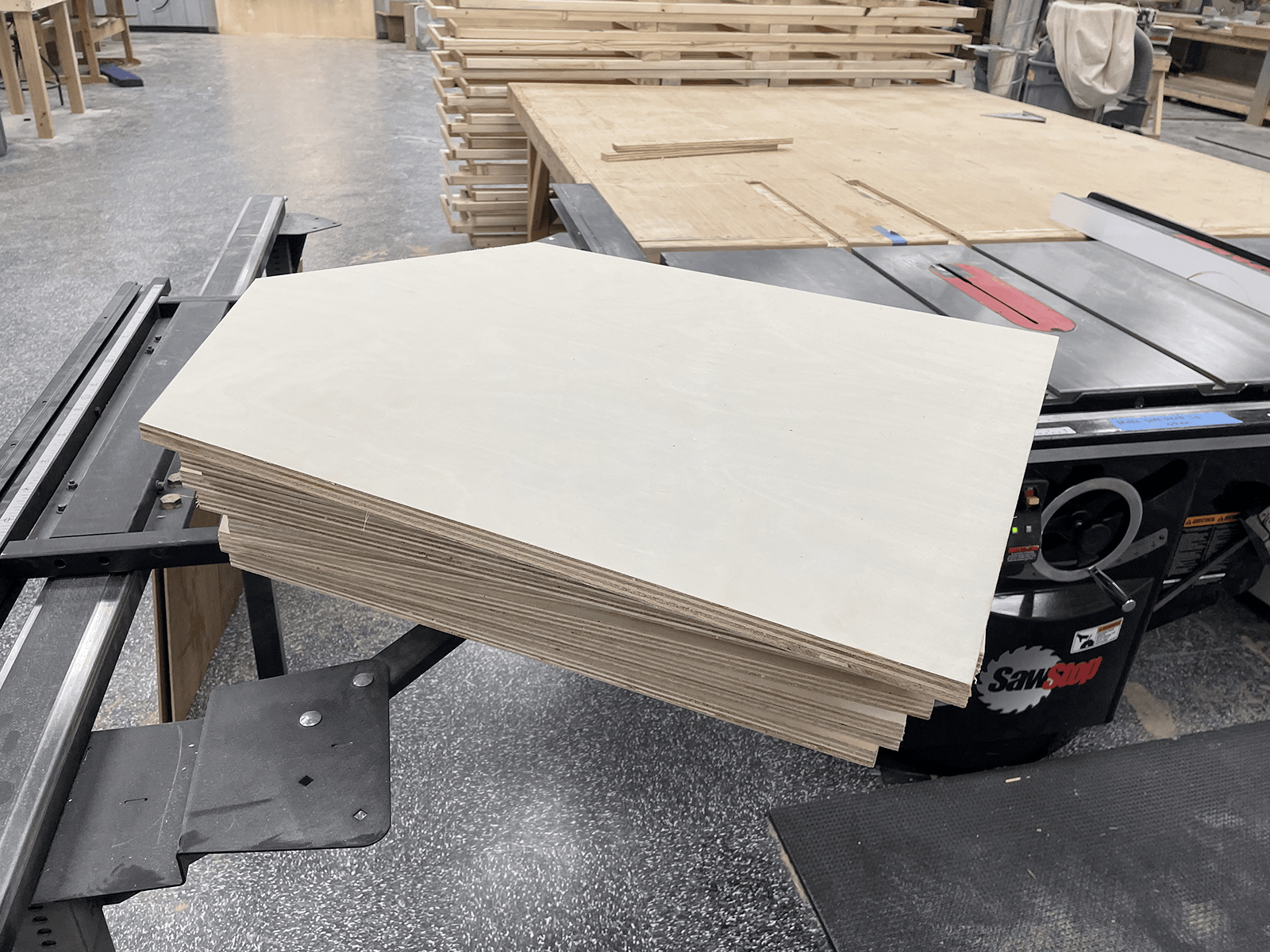 The initial rectangular boards were cut to the appropriate shape using a miter saw