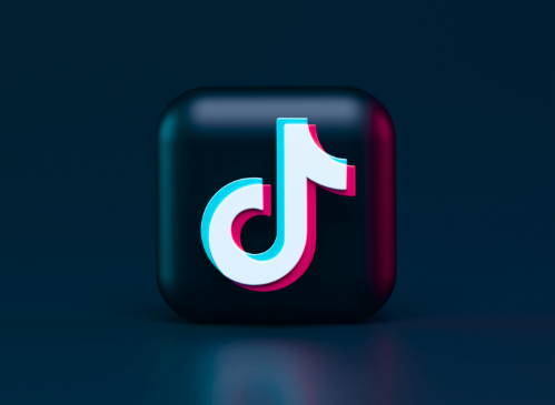TikTok logo on a dark background.
