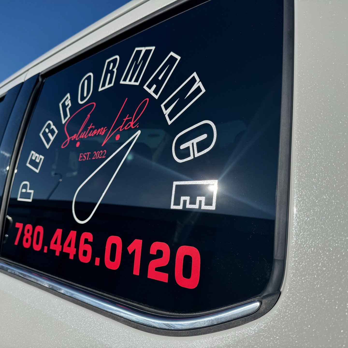 Another clean install done ✔️

We recently completed these custom rear window decals for Performance Solutions Ltd. and they turned out sharp. 

Need decals or signage for your business?

📍 Camrose 
📞 780-672-4600