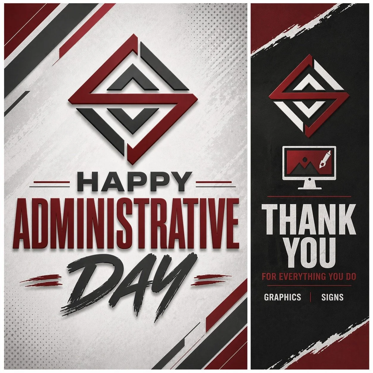 Happy Administrative Professionals Day to our graphics and signs team at Site Solution Services.
From designing and producing decals to creating high-quality signage, your work plays a major role in how we represent ourselves and our clients. Every d