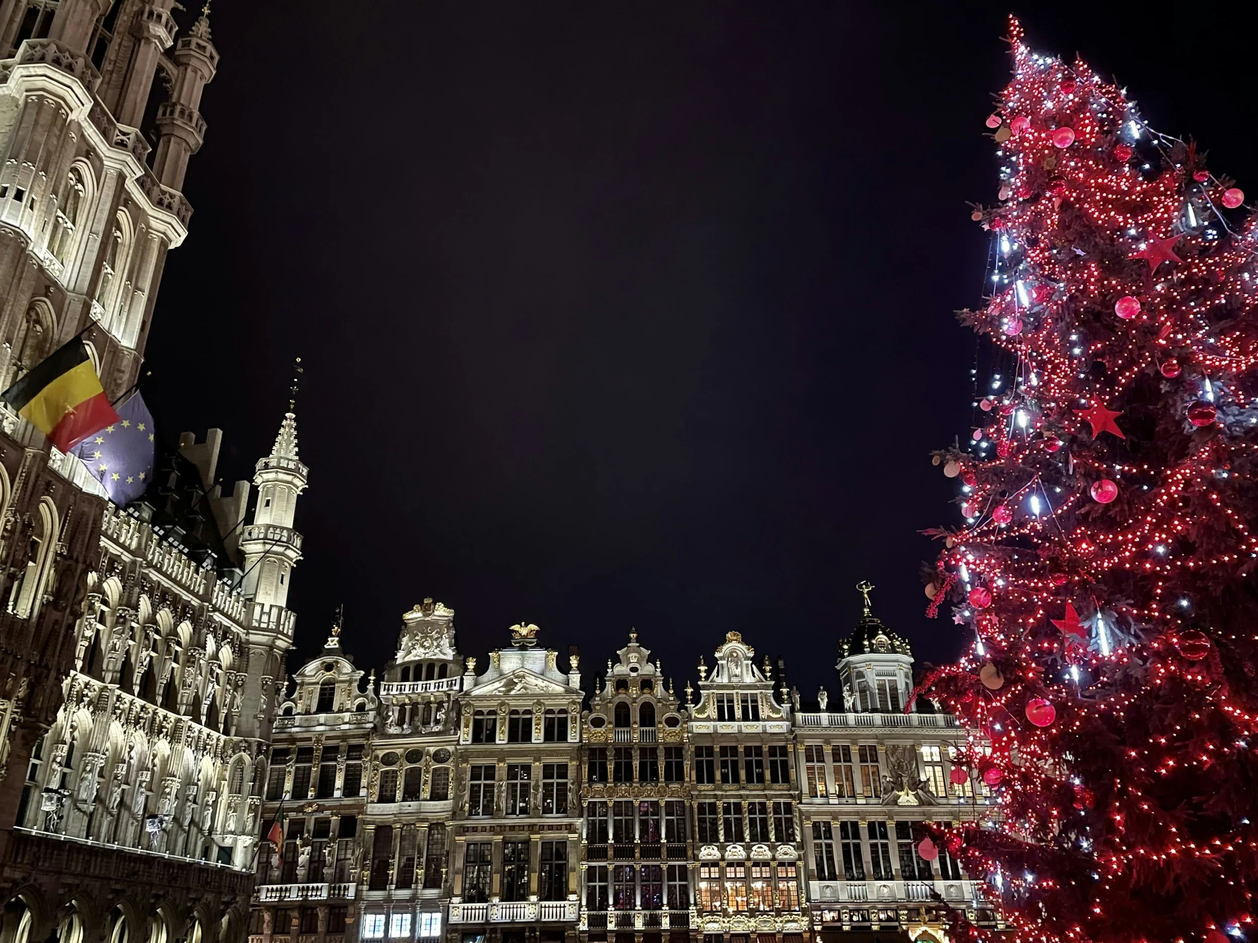 Grand Place Brussels Christmas lights