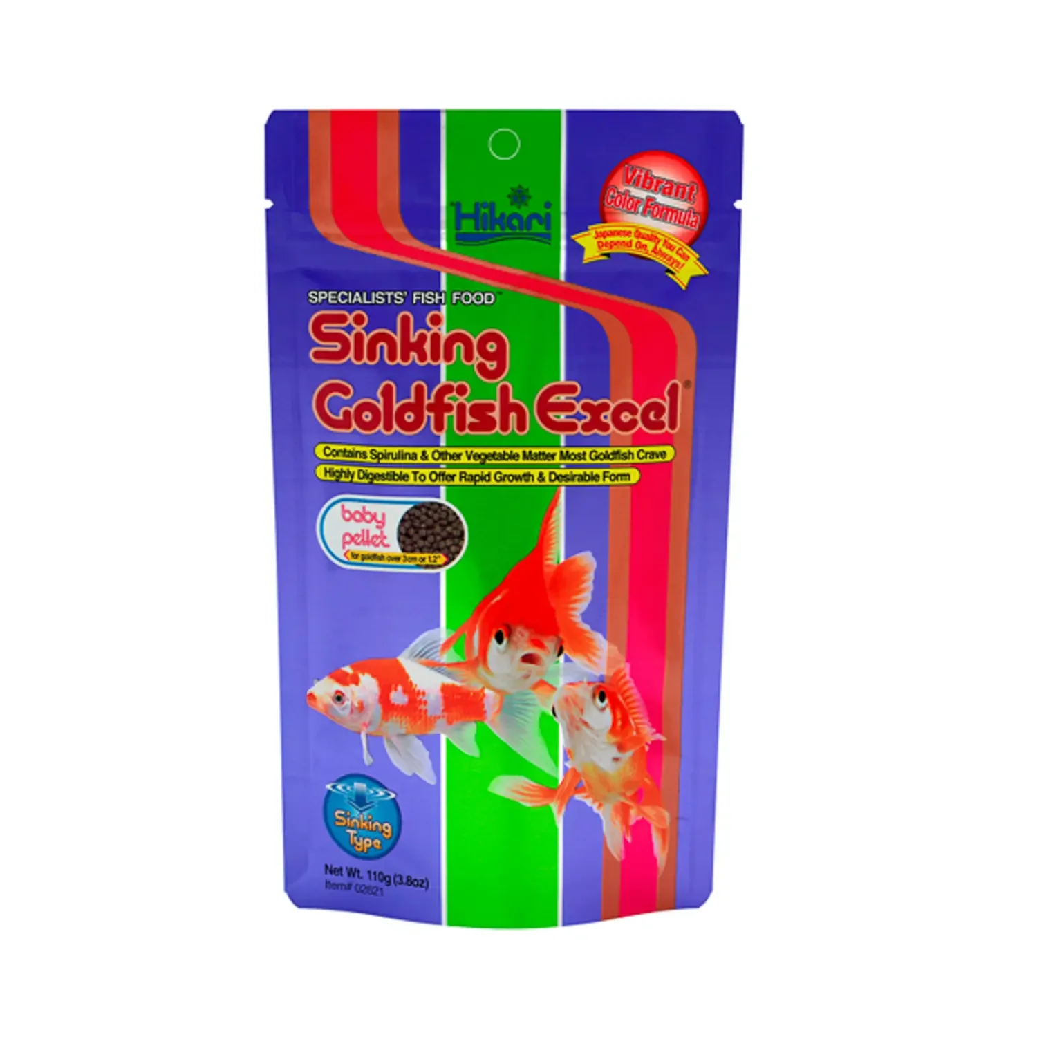 Sinking Goldfish Excel Baby pellets – 110g (3.8 oz)