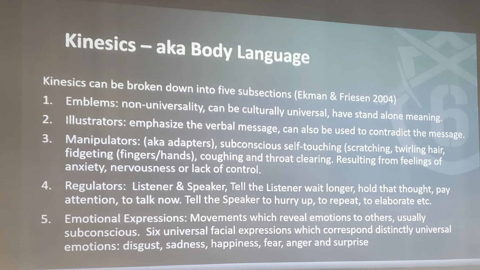LEFT OF BANG: REAL SITUATIONAL AWARENESS THROUGH READING BODY LANGUAGE