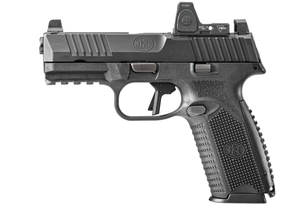 FN 509 MRD with red dot optic mounted and suppressor height sights