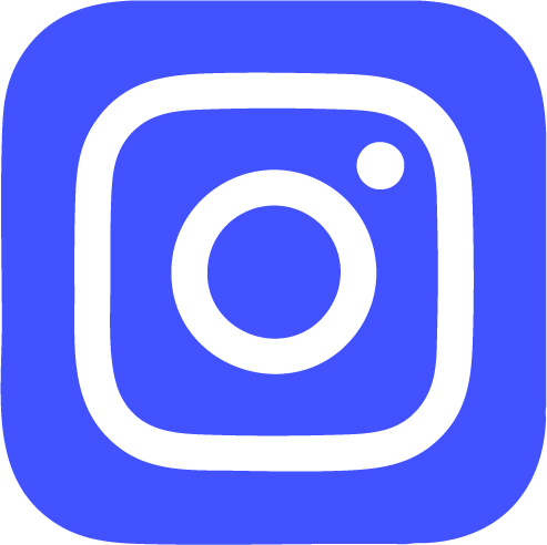 Blue instagram icon.