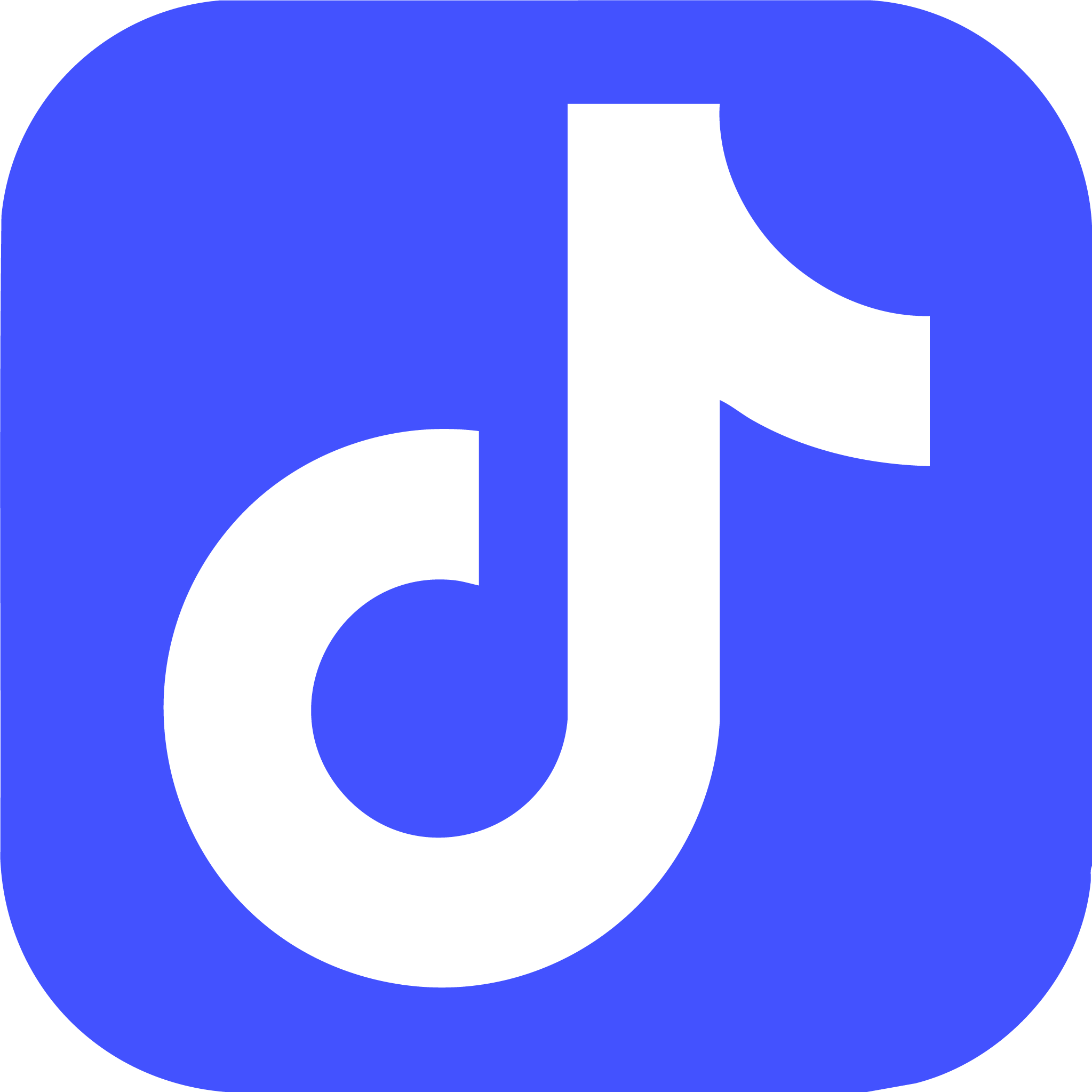 Blue tiktok icon.