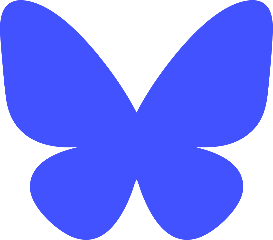 Blue bluesky social icon.