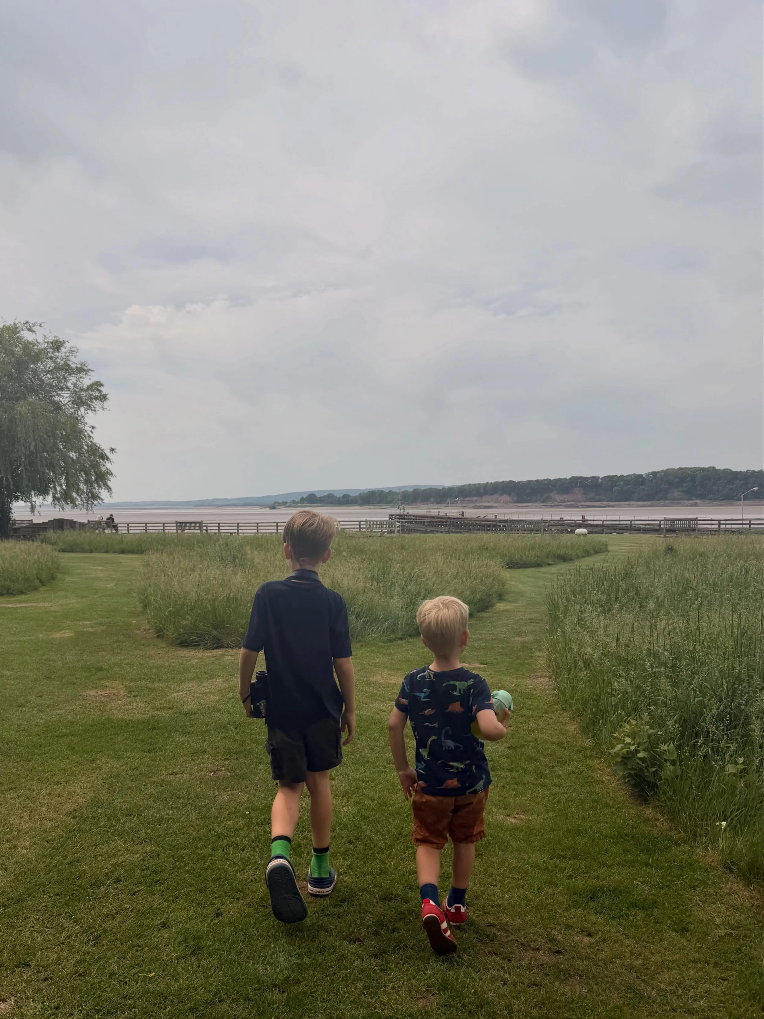 A little run out yesterday to Sharpness Viewpoint and the pub with a great climbing frame and a bouncy castle!